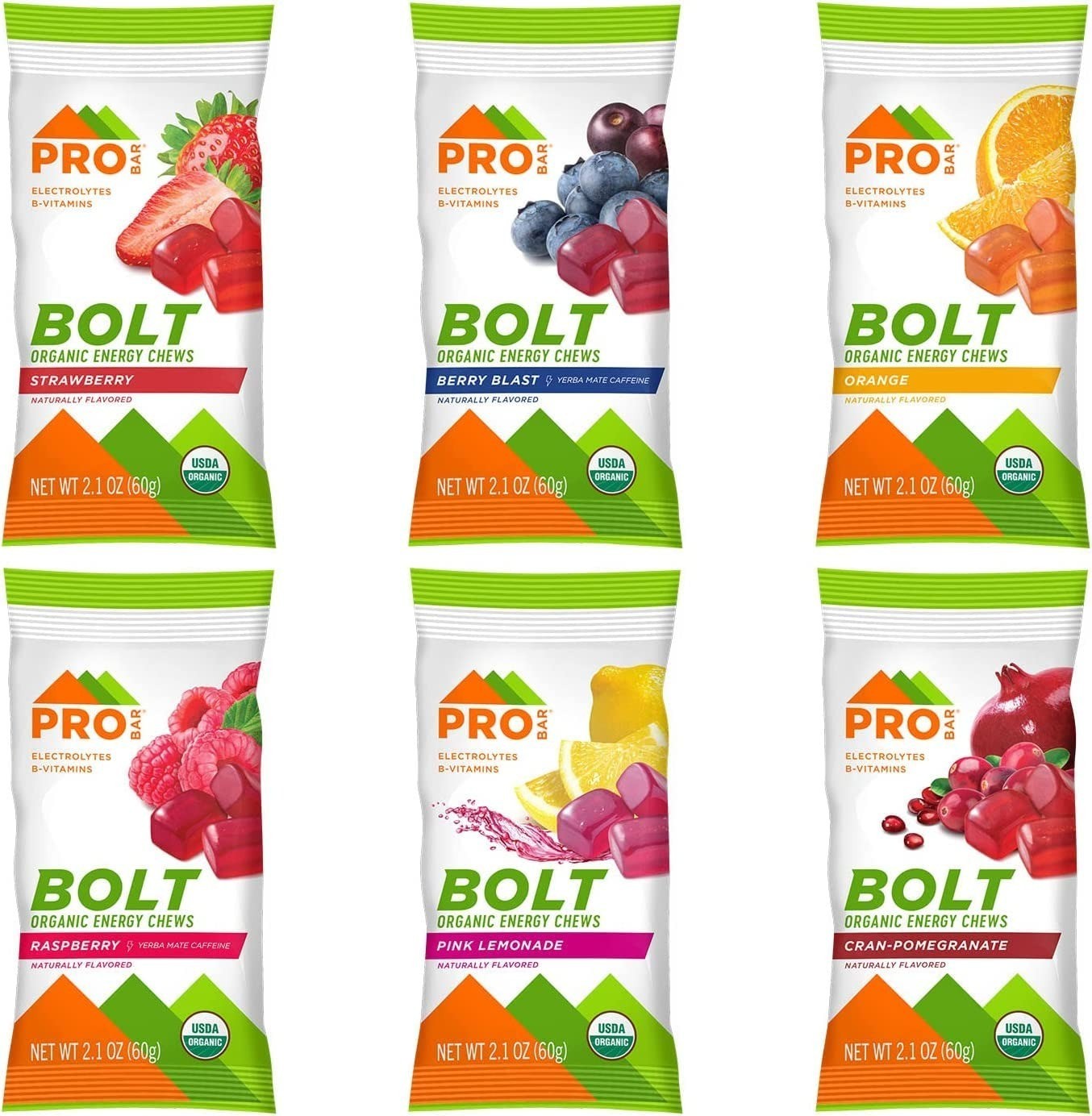 PROBAR Bolt Energy Chews Variety Pack – Organic Vegan Sports Gummies