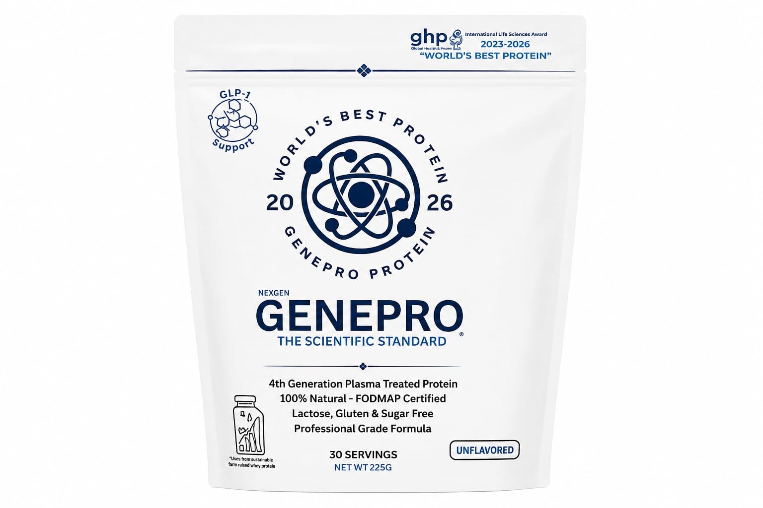 GENEPRO GEN. 3 Unflavored Protein 11.64 Ounce (Pack of 1), Newest Formula