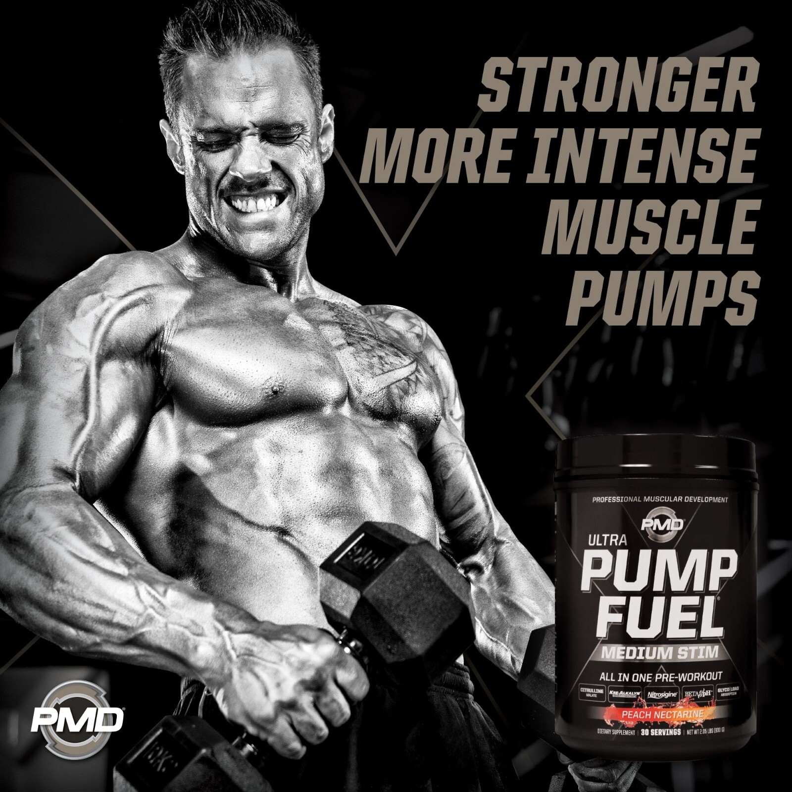 PMD SPORTS PUMP FUEL ULTRA – PRE WORKOUT – PEACH NECTARINE (30 Servings)