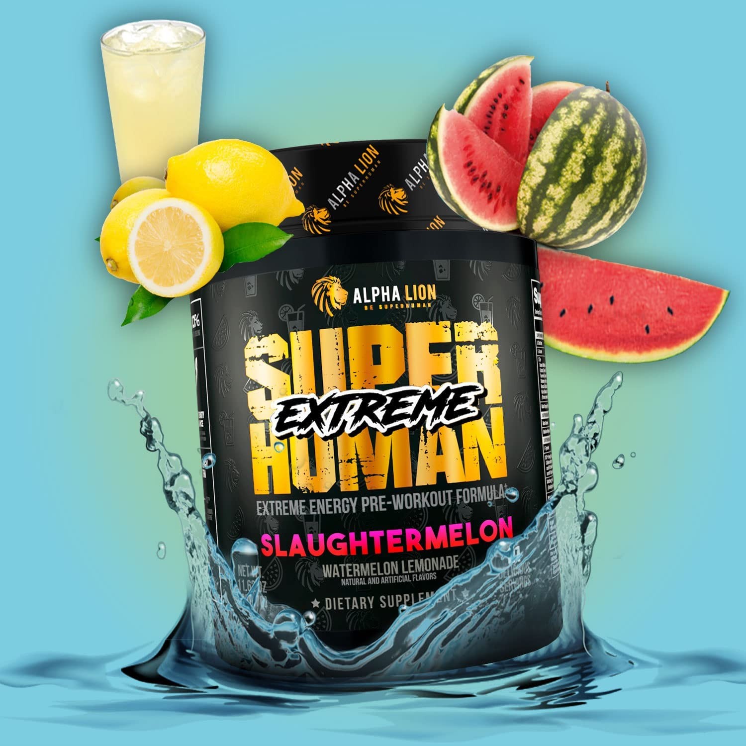 Alpha Lion Superhuman Extreme Pre-Workout Intense, Slaughtermelon (21 Servings)