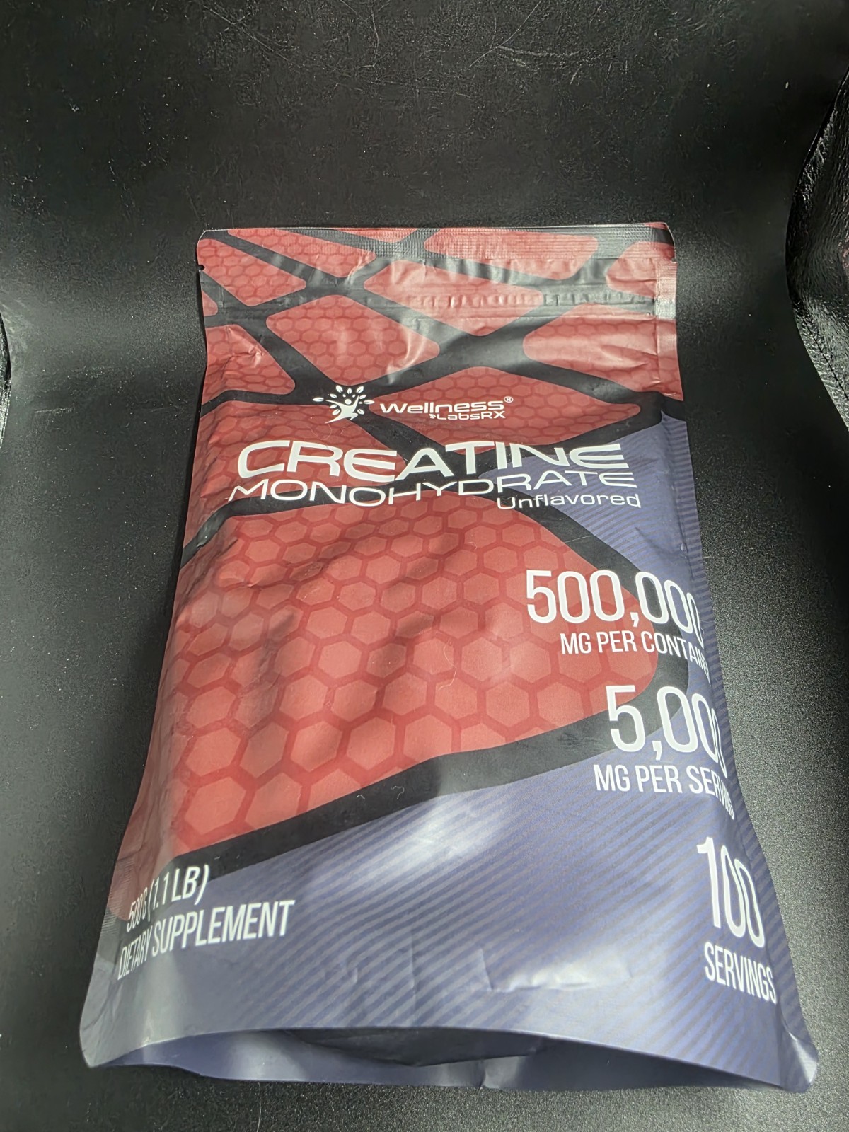 WELLNESS LABSRX Creatine Monohydrate Powder 500g – 100 Servings Micronized 10/27