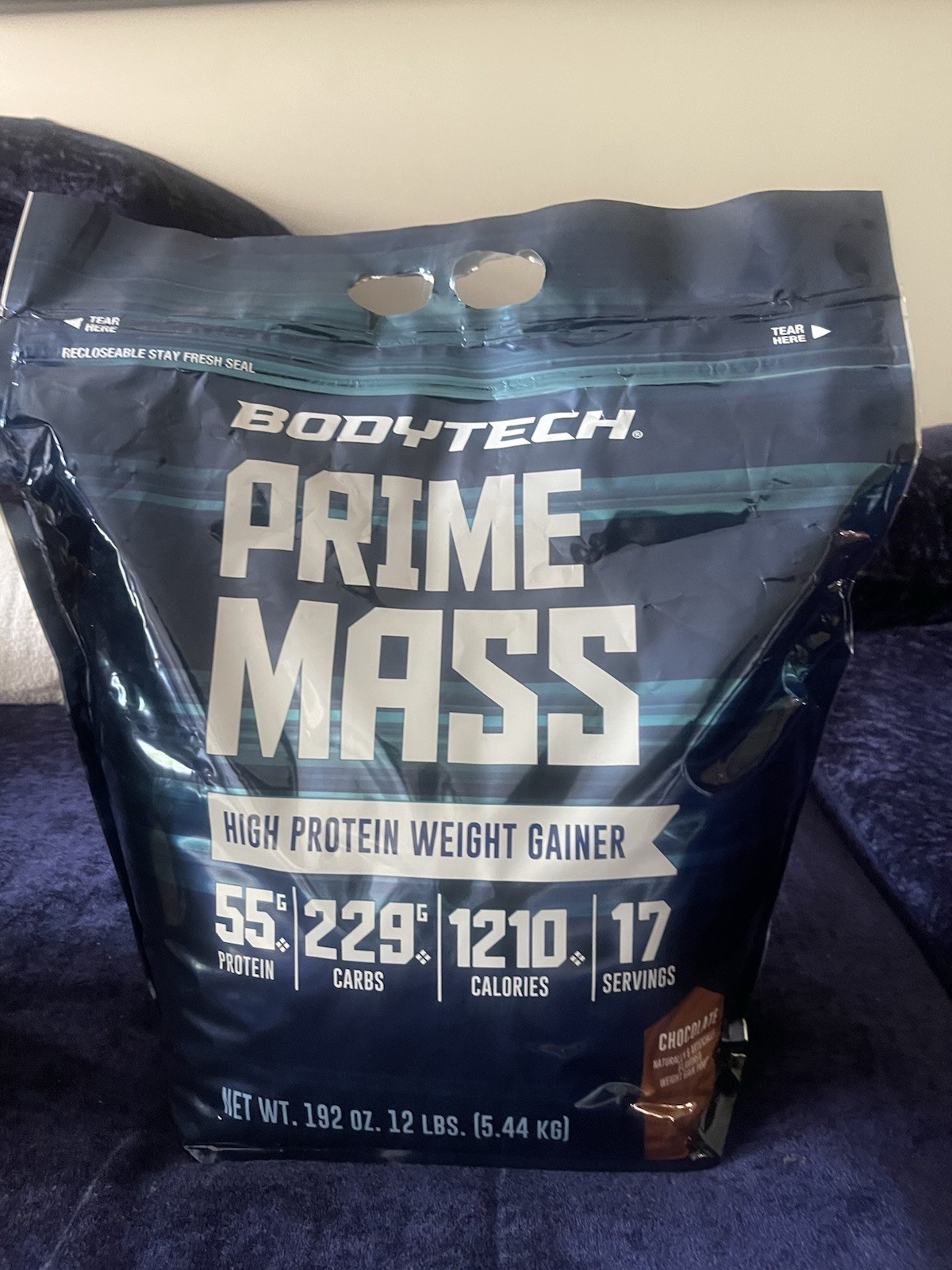 Bodytech Prime Mass CHOCOLATE High Protein Weight Gainer 12 lb Bag Exp. 2/21/28