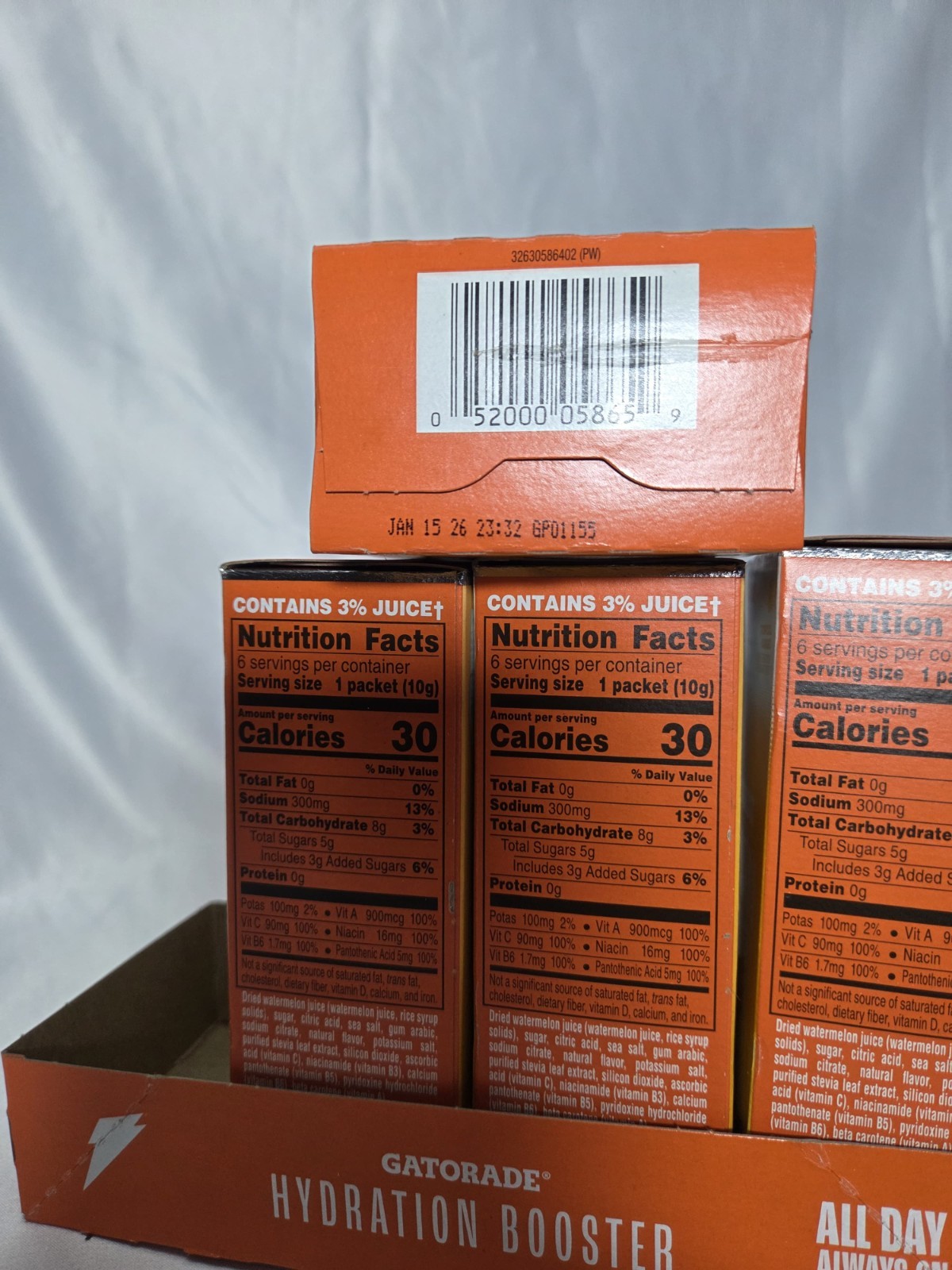 (4) Gatorade Hydration Booster Tropical Mango Electrolyte Drink- 6ct each