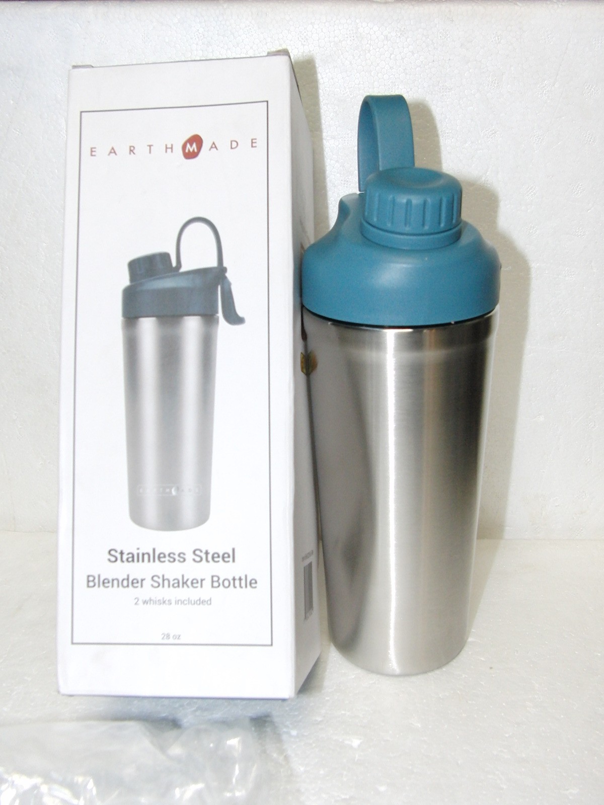 Earthmade Stainless Steel 28oz Blender Shaker Bottle Mixer NEW
