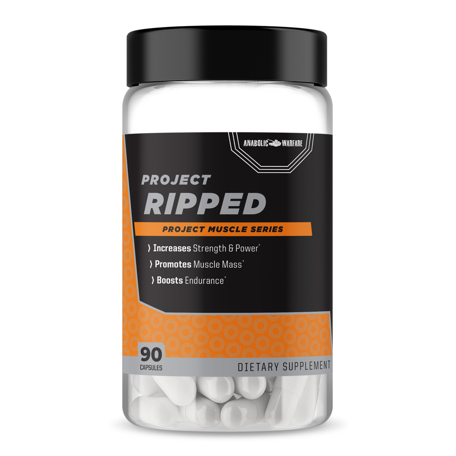 ANABOLIC WARFARE PROJECT RIPPED Strength Power Muscle Mass Endurance Pump 90 Cap