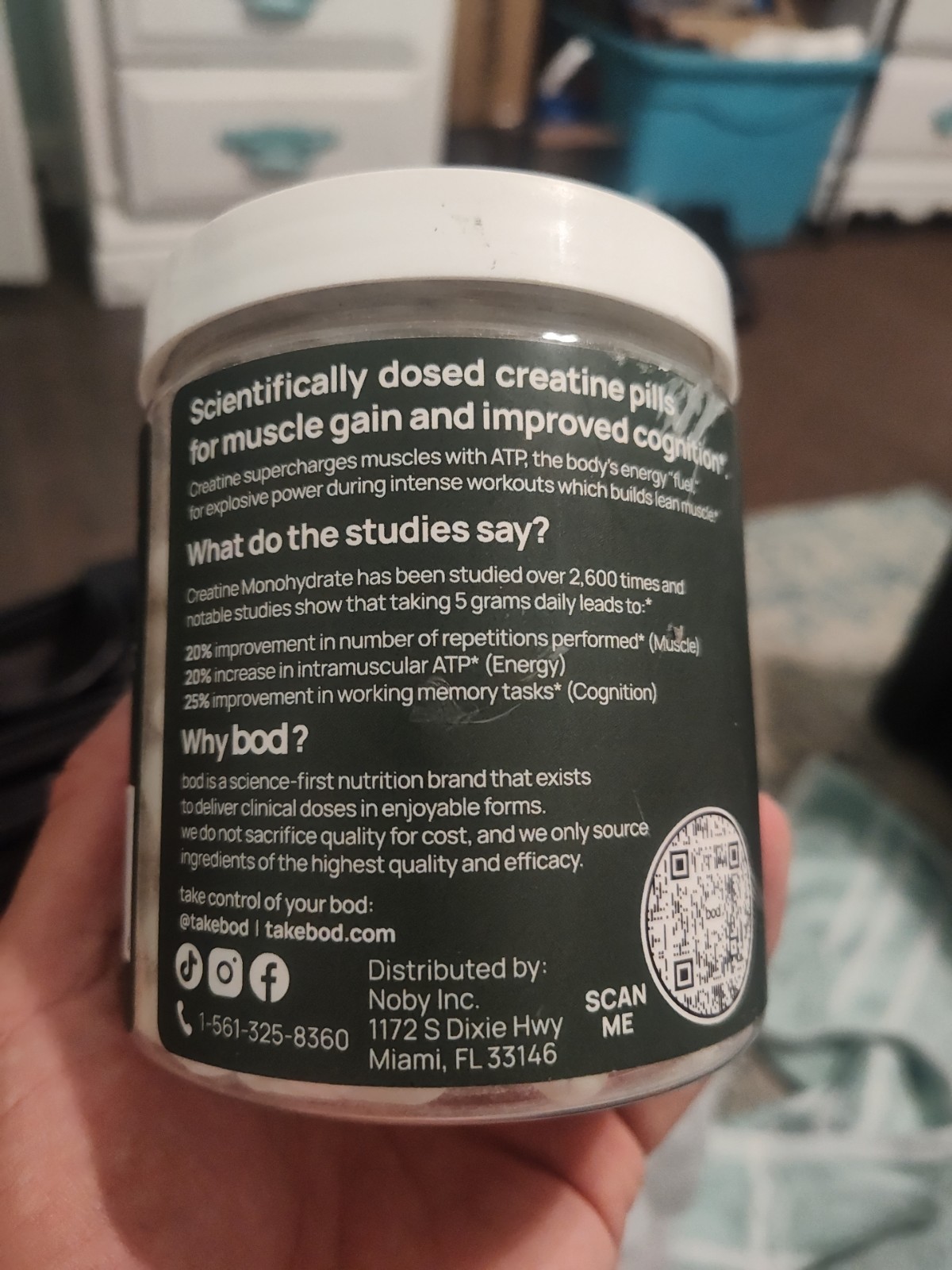 bod Creatine Pills Monohydrate 180 Pilss 5 Grams
