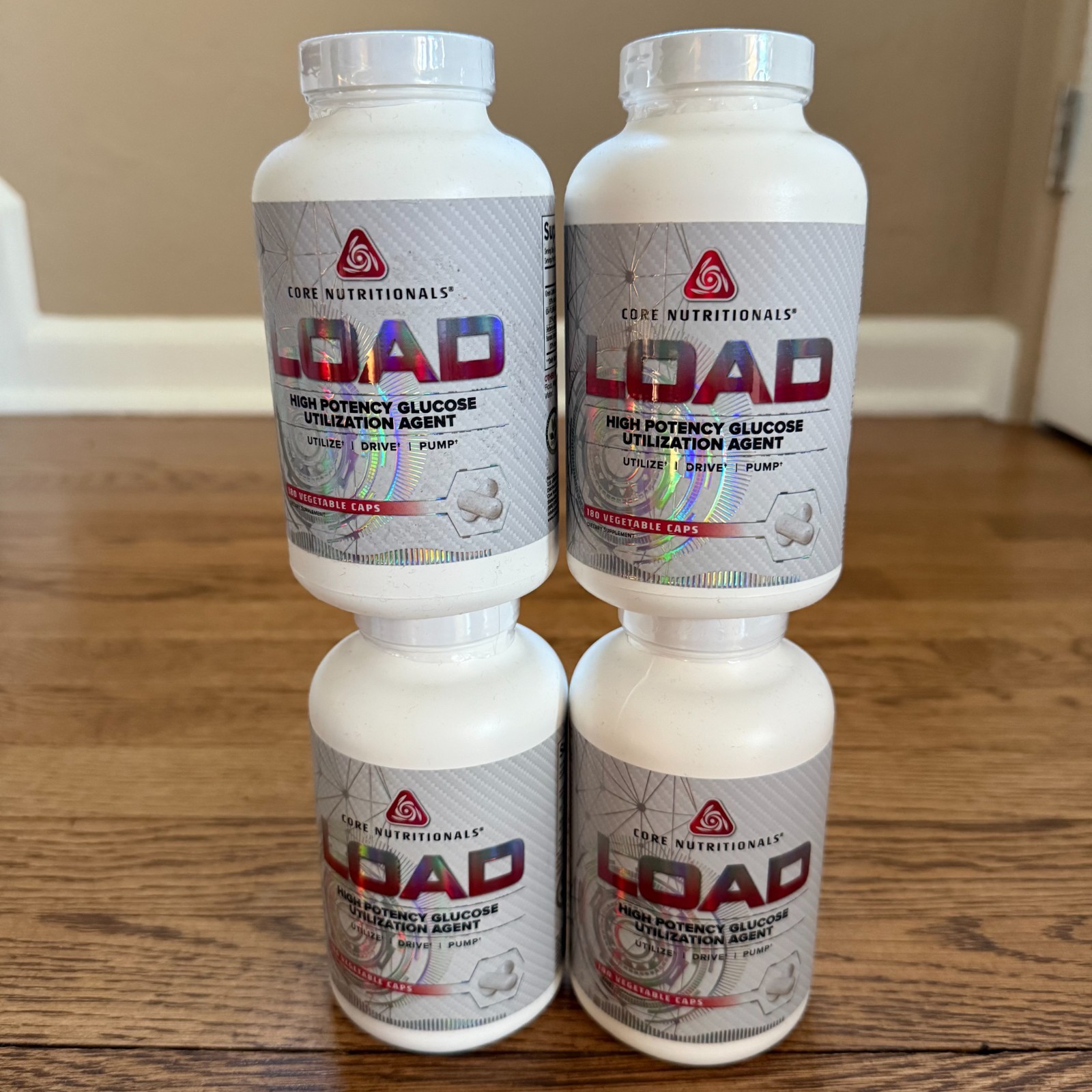 4 BOTTLES Core Nutritionals LOAD High Potency Glucose Disposal Agent 180 caps x4