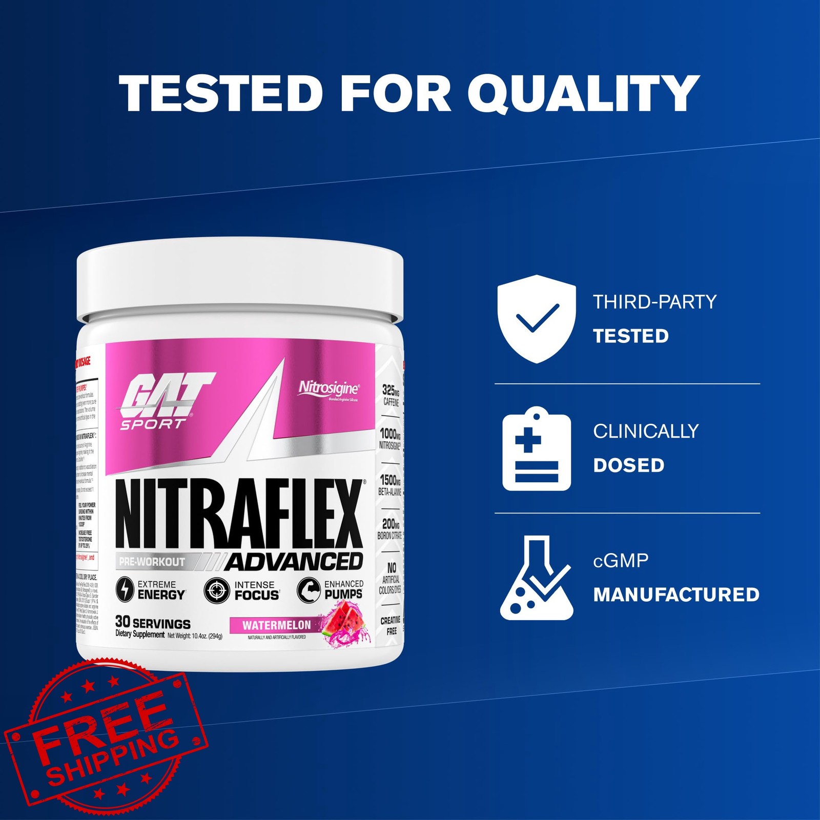 GAT SPORT Nitraflex watermelon pre-workout