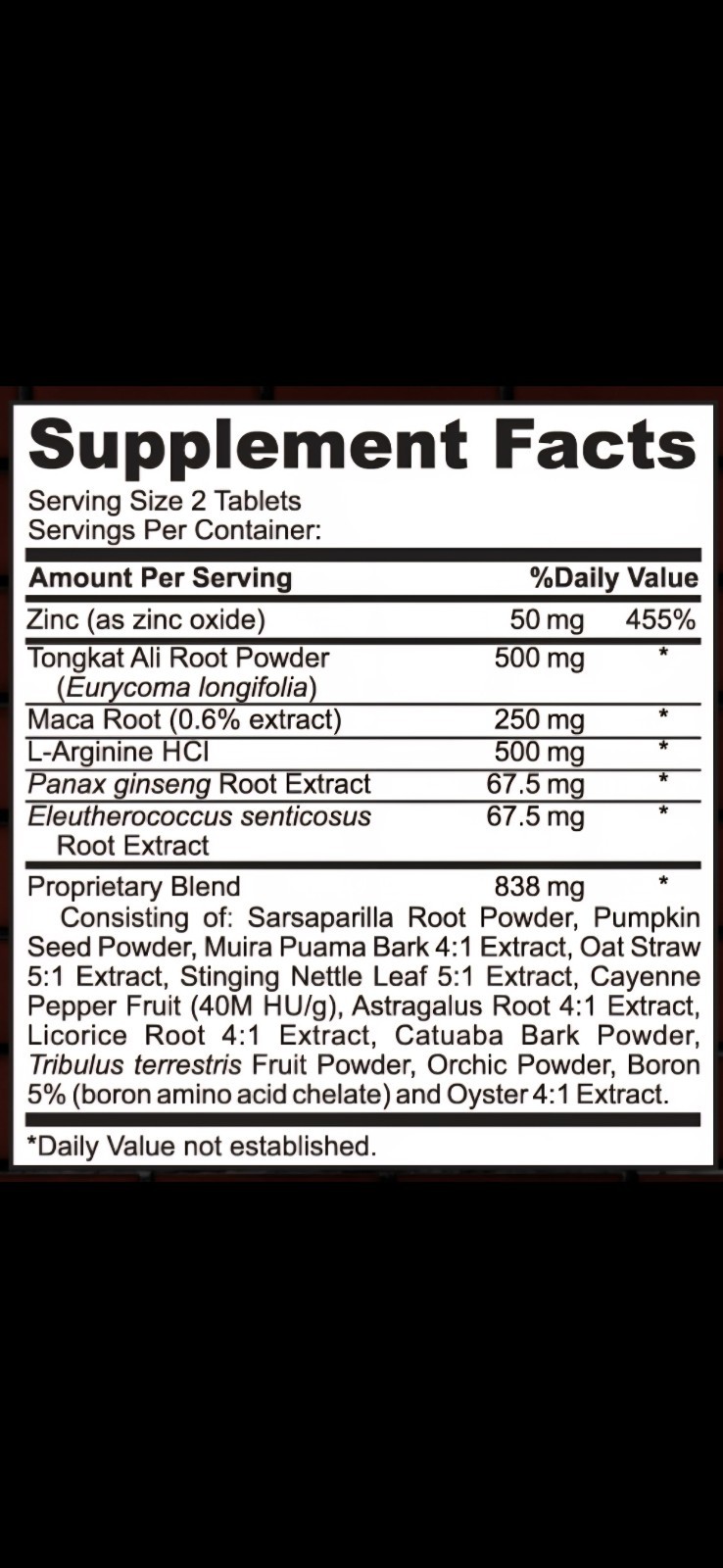 Brick’D Up – Daily Male Health Performance Support – 60 Capsules – FREE SHIPPING