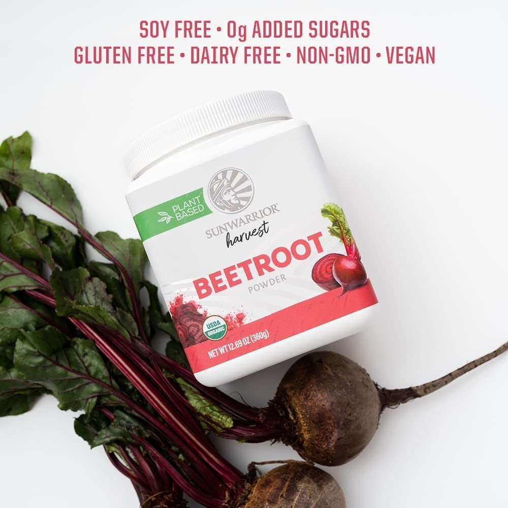 Sunwarrior Beet Root Powder Increase Stamina Blood Flow Circulation Nitric, 360g