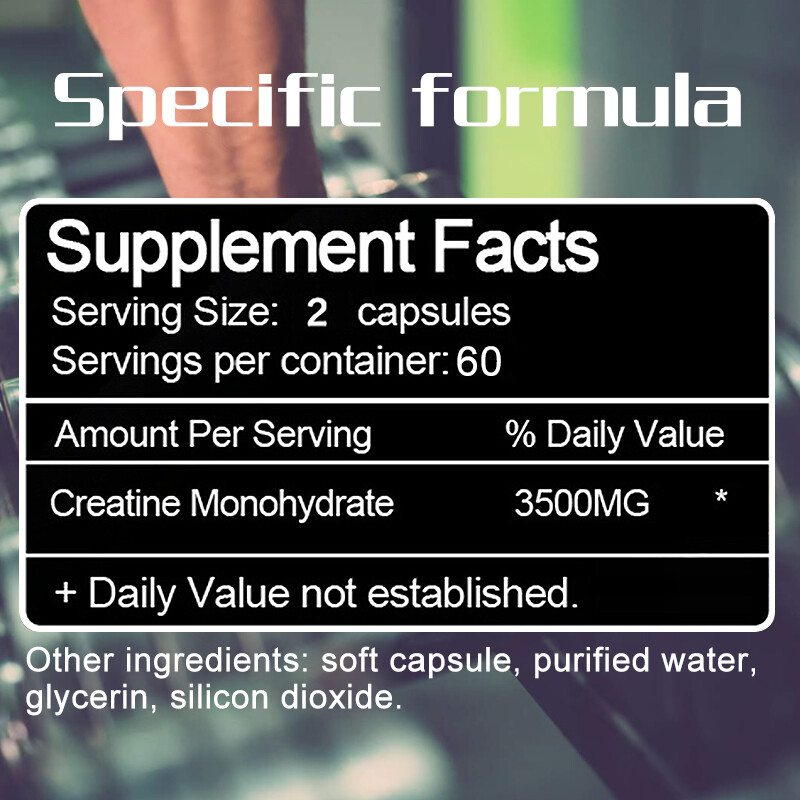 Creatine Monohydrate 3500mg- Energy&Endurance,Muscle Health,Testosterone Booster