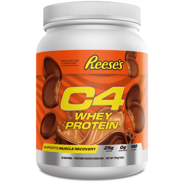 C4 Whey Protein Powder Reese’s Peanut Butter Cup 25g Protein 18 Servings
