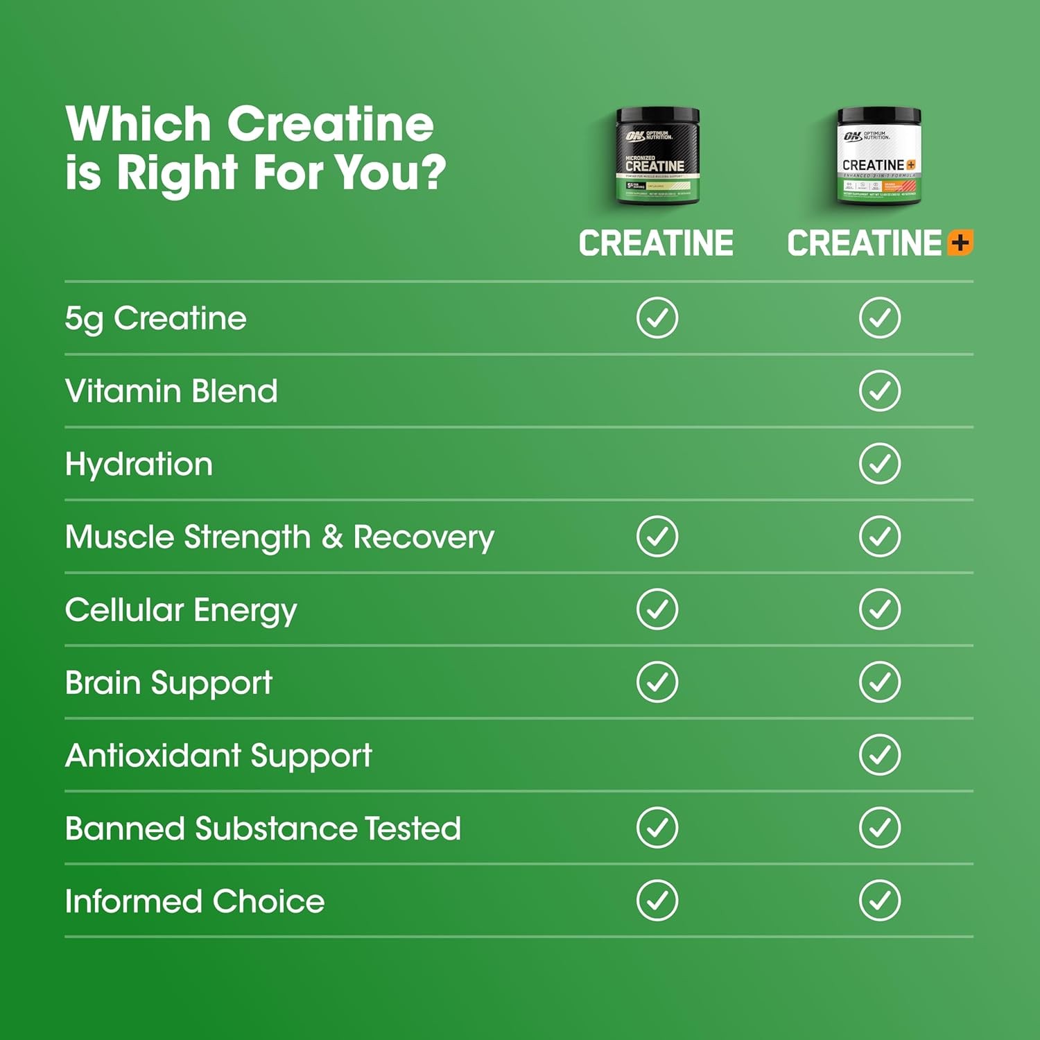 Optimum Nutrition creatine micronized creatine monohydrate power 5g per Serving,