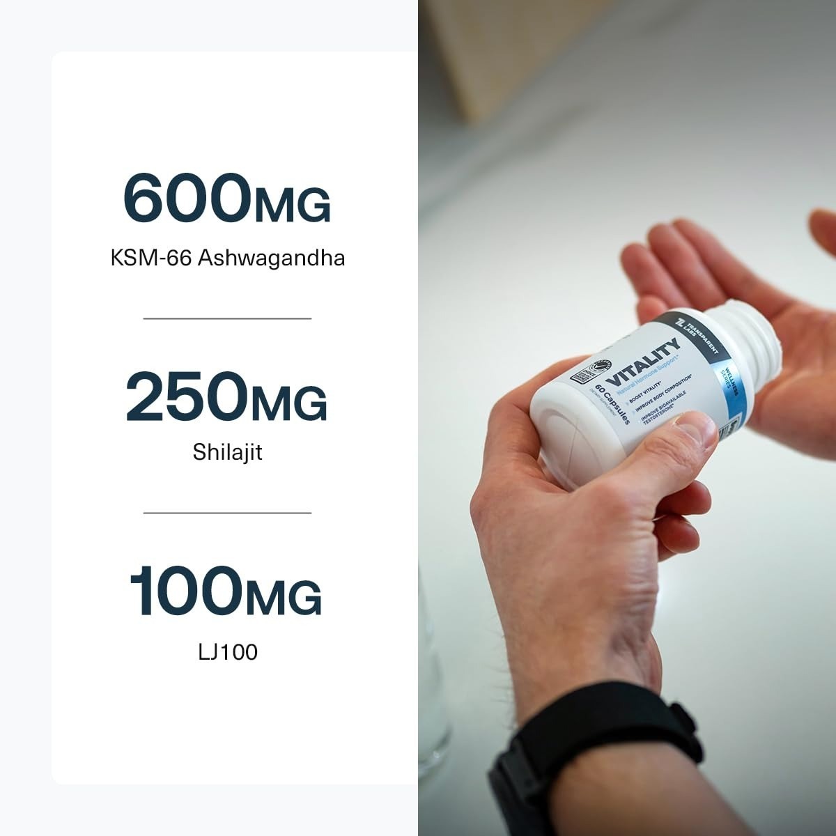Transparent Labs Vitality Testosterone Booster – Testosterone Supplement for Men