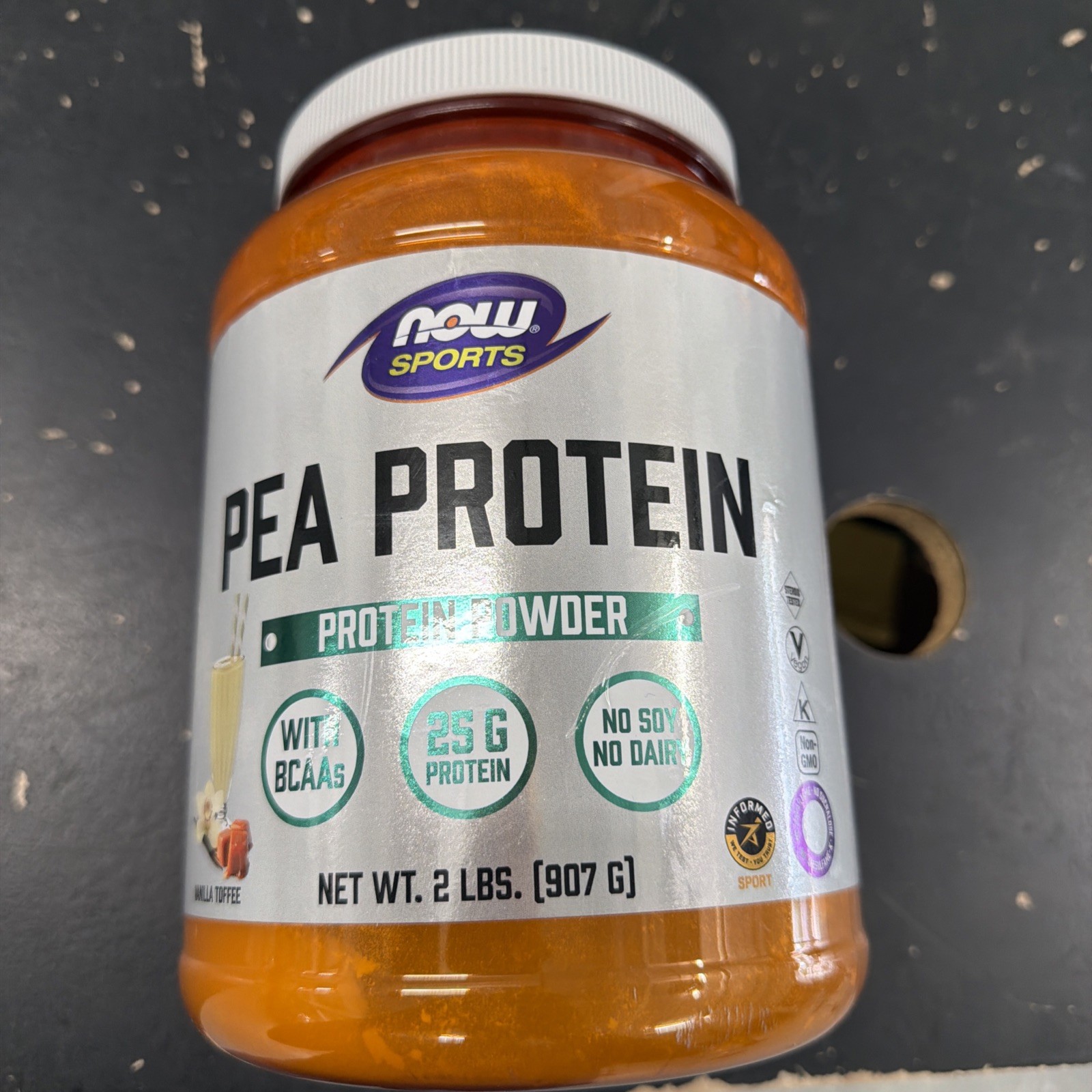 Now Pea Protein Vanilla Toffee 2 lbs Brand New Sealed