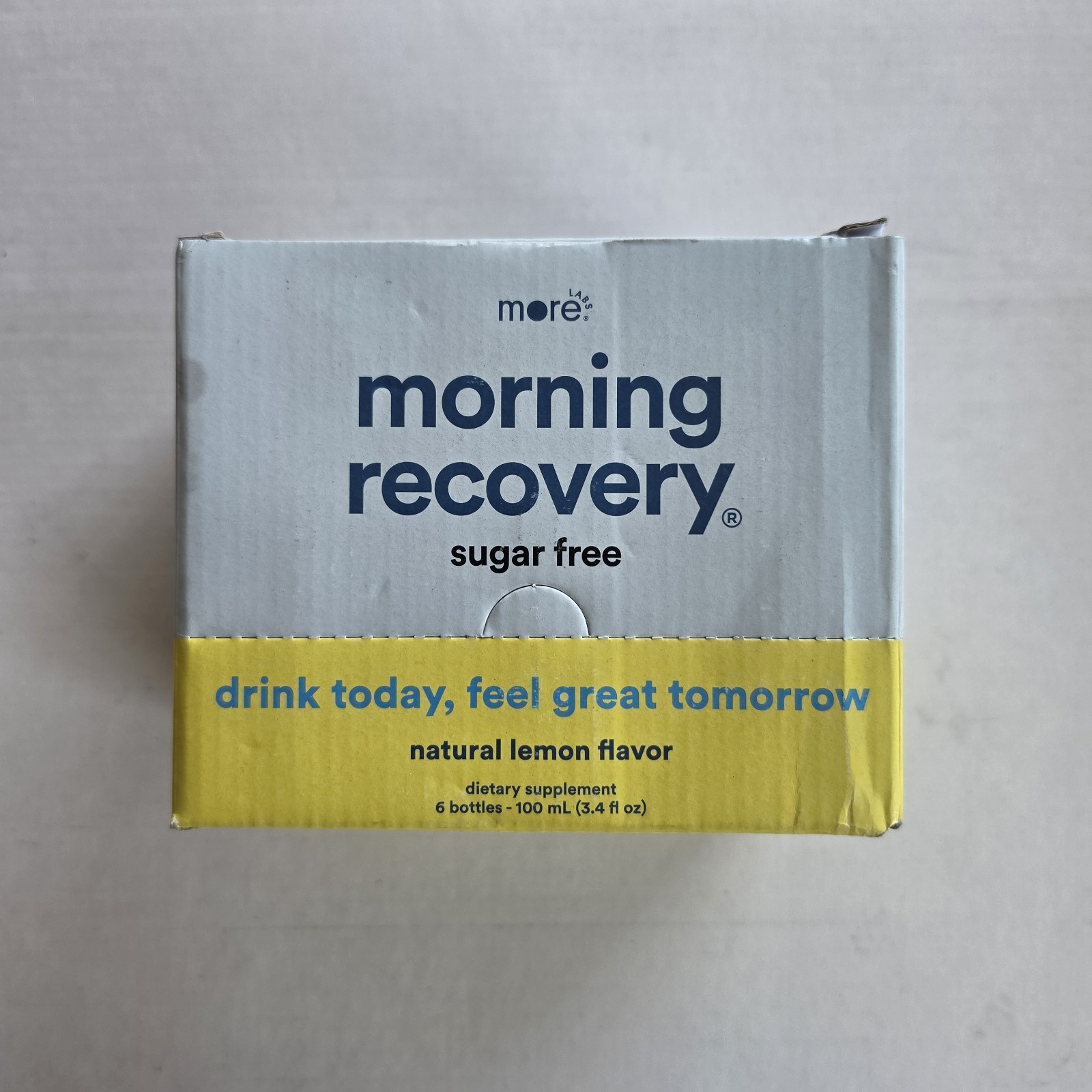 More Labs – Morning Recovery Drink – Supplement Lemon – Sugar Free – 6 Bottles