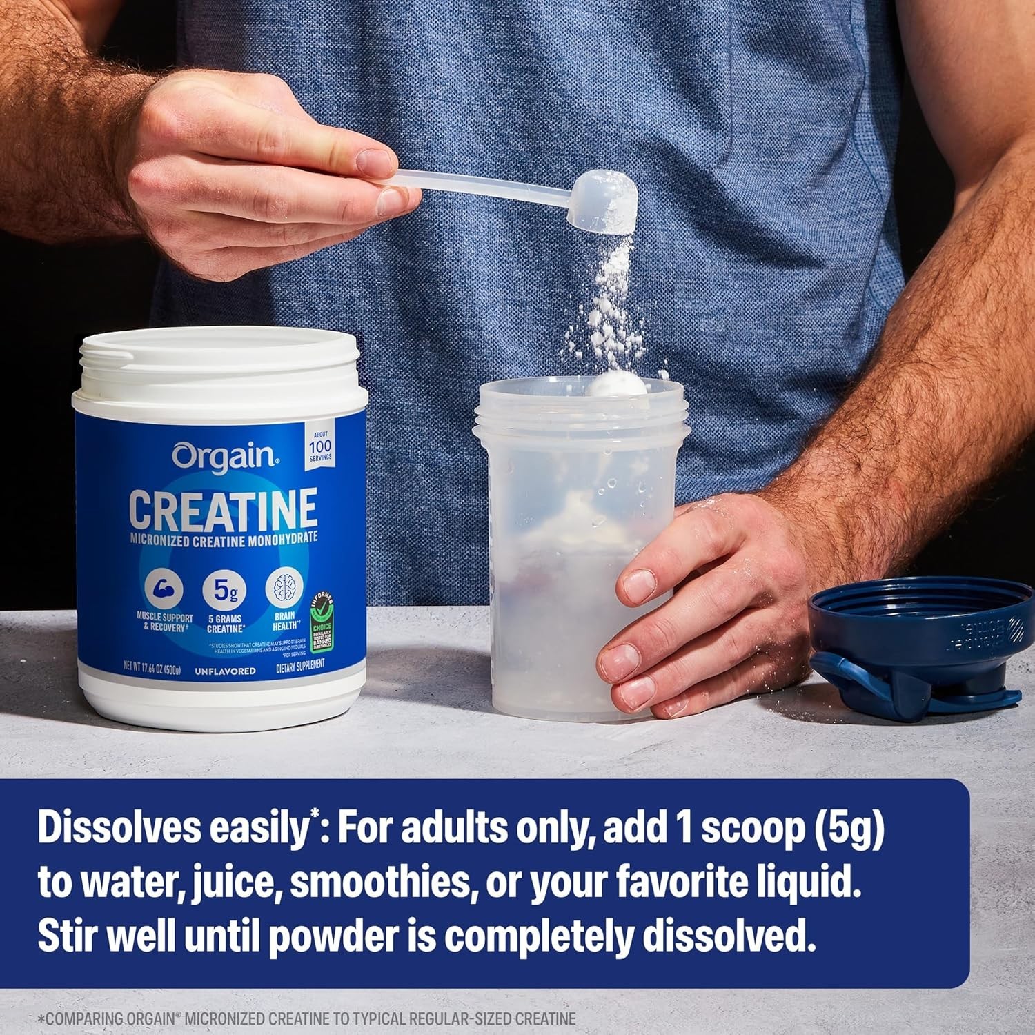 Orgain Creatine Monohydrate Micronized Unflavored 100 Servings
