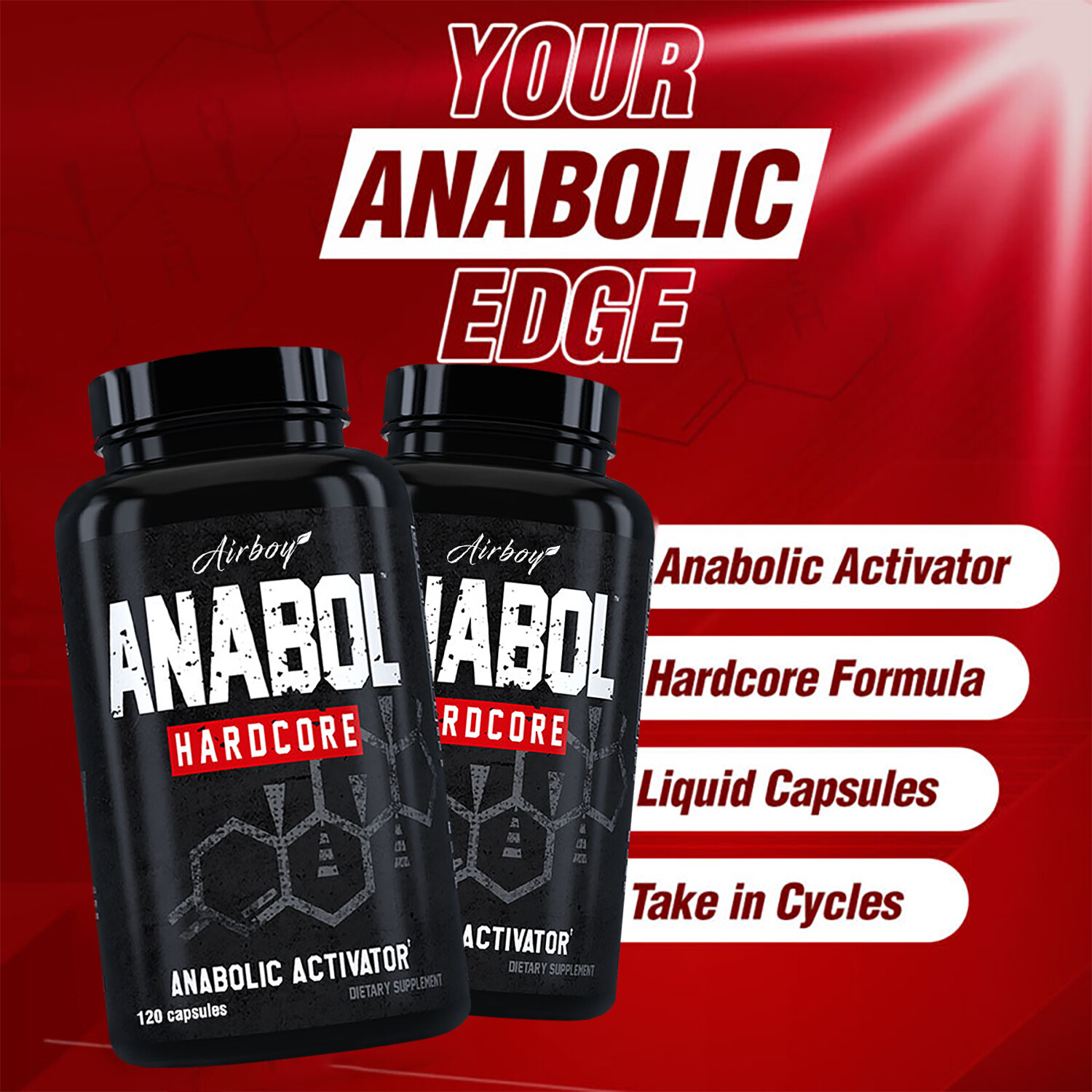 120pcs Anabolic Activator- Muscle Builder,Testosterone Booster, Energy Endurance