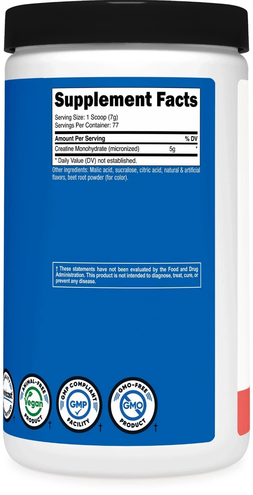 Unflavored Nutricost Creatine Monohydrate Micronized Powder 500G
