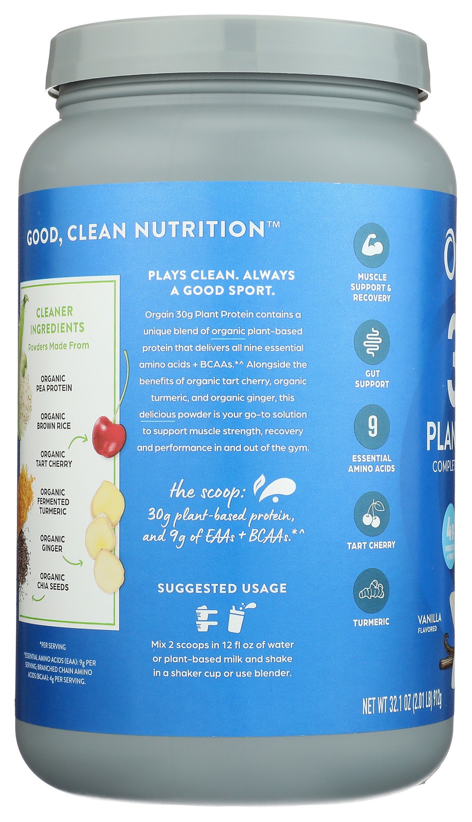 Orgain Vanilla Plant-Based Protein Powder 2.01 Lb 1 Pack