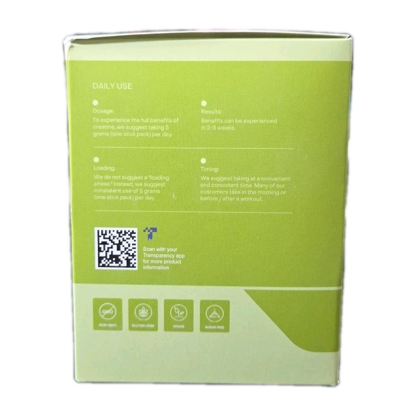 Create Single Serve Creatine Monohydrate Powder – 5g, Sugar-Free, Lemon/Lime