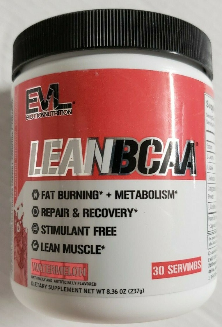 Evlution Nutrition LeanBCAA – Stimulant Free – Watermelon – 30 Servs – Ex 9/2024