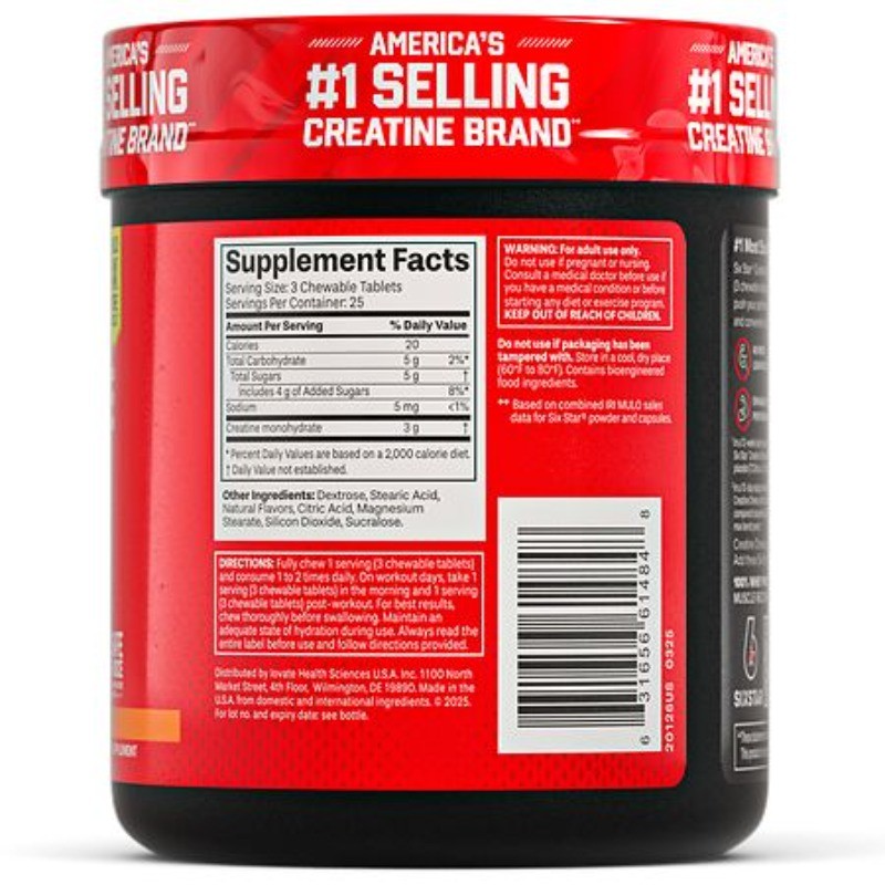 Creatine Chews, Tablets Paradise Punch 75.0 ea