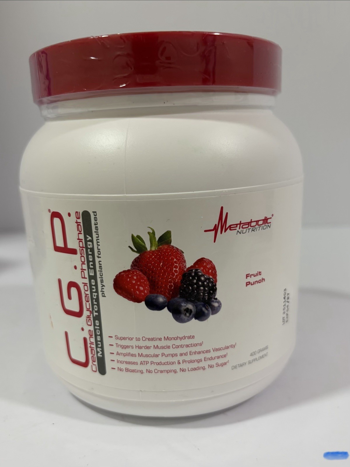 Metabolic Nutrition CPG Creatine Glycerol Phosphate 100% Micronized Fruit Punch