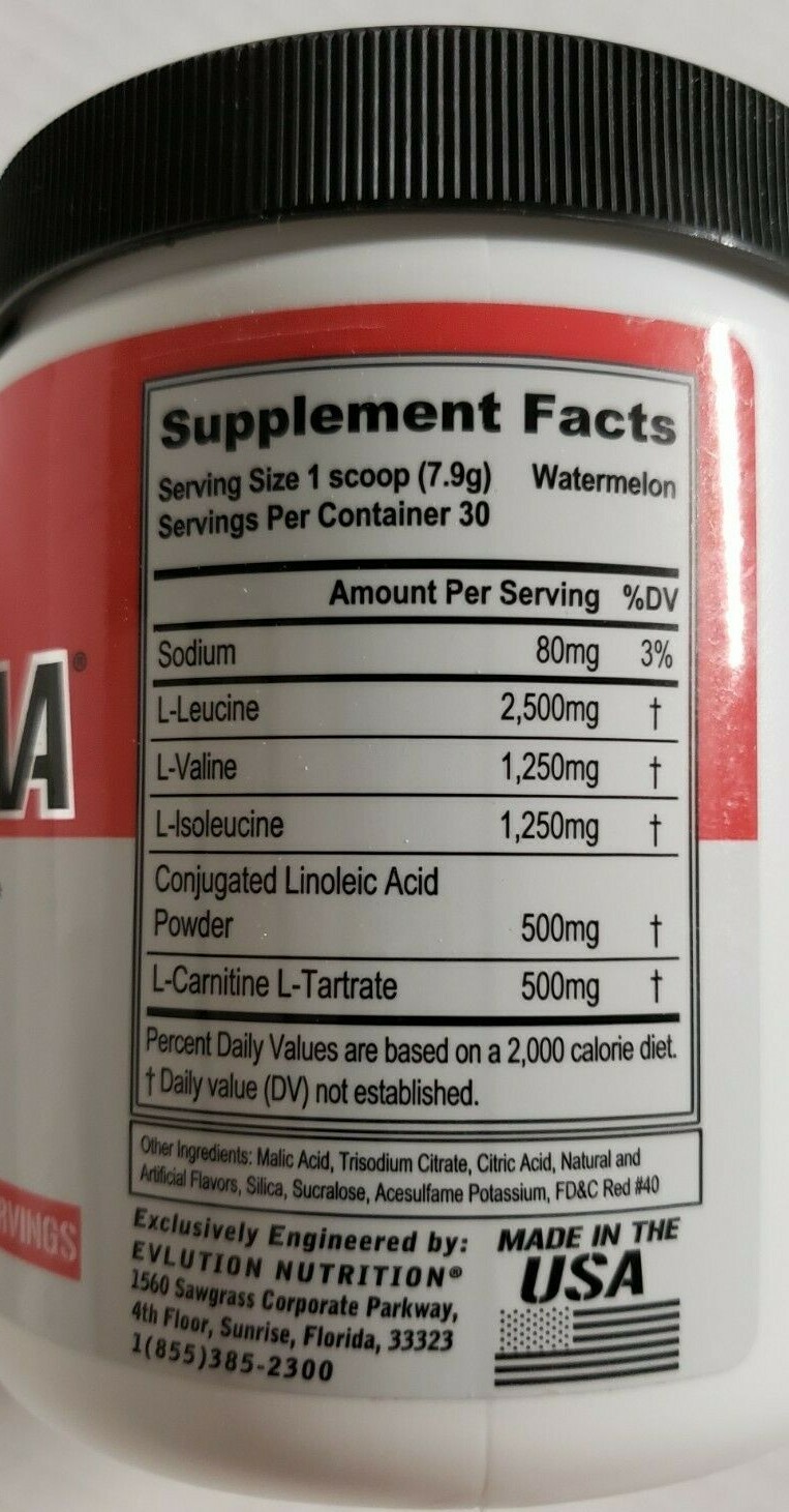 Evlution Nutrition LeanBCAA – Stimulant Free – Watermelon – 30 Servs – Ex 9/2024