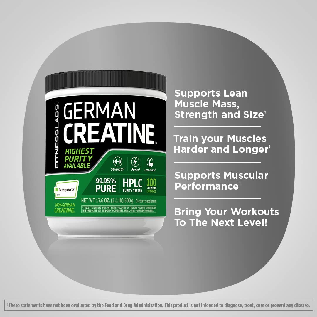 German Creatine Monohydrate Powder | 500 Grams | Creapure Fitness Supplement …
