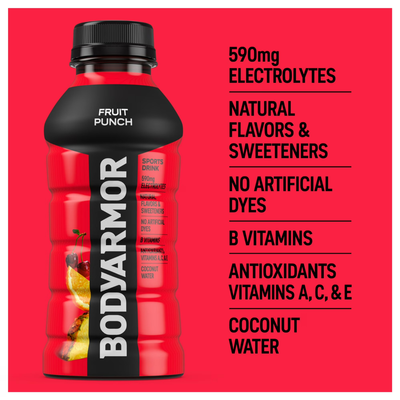 BODYARMOR sports Drink Fruit punch 12 fl oz Bbottles Hydration 8 Pack…