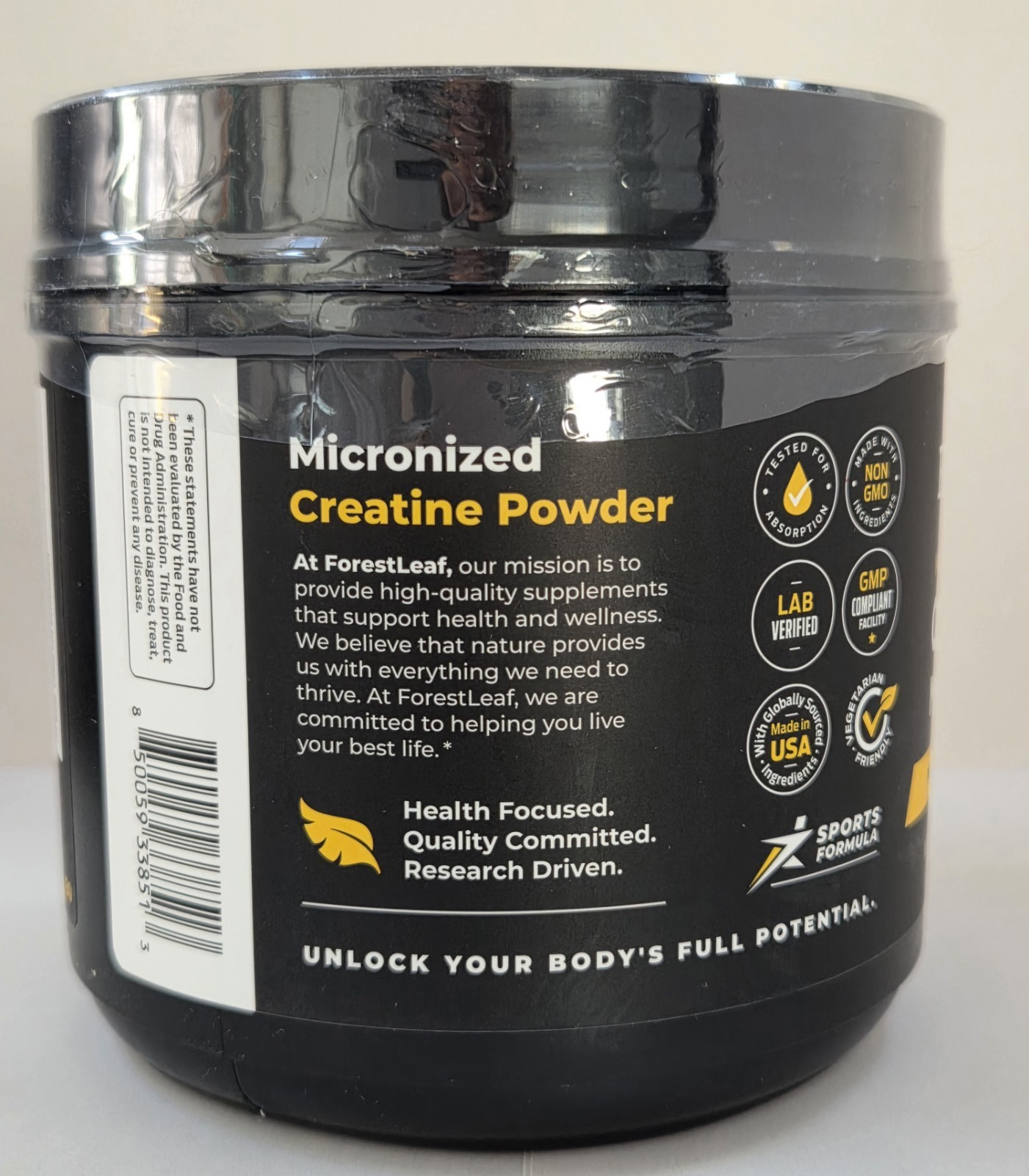 TWO PACK – ForestLeaf Creatine Monohydrate Powder 500g Micronized 100 Svgs Each