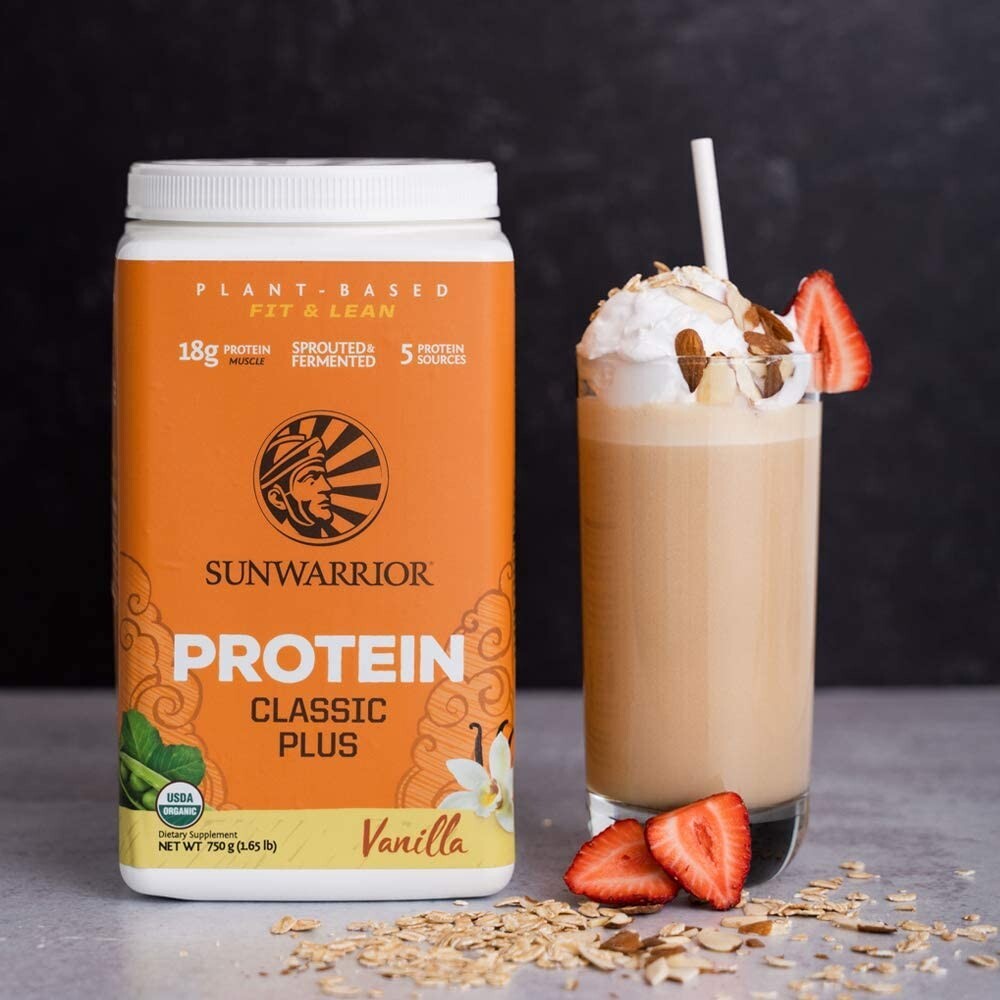 Sunwarrior Plant-Based Protein Powder with BCAAs | Superfood Powder, 1.65 lb