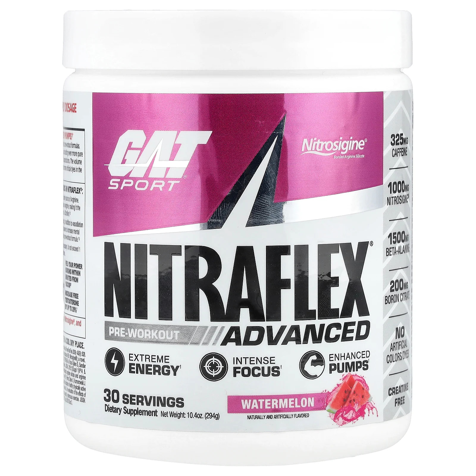 2 X GAT, Sport, NITRAFLEX� Advanced, Watermelon, 10.4 oz (294 g)