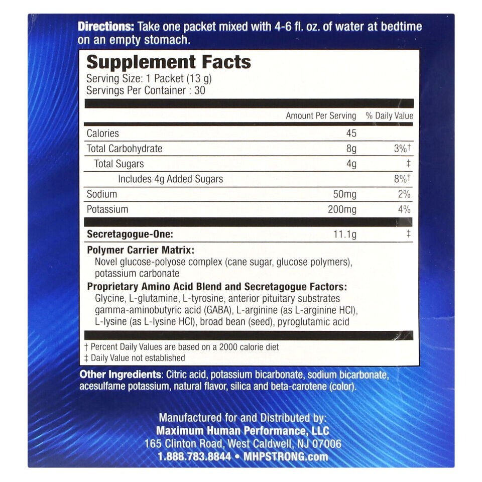 MHP Secretagogue One for Recovery, Performance 30 Packets – Orange