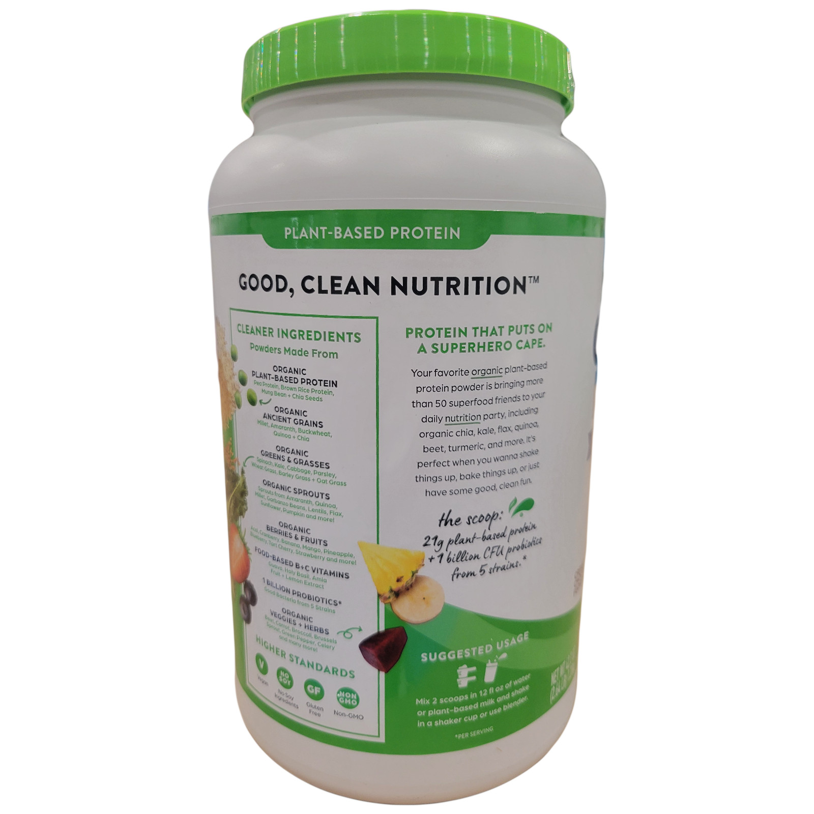 Orgain Organic Protein Powder and Superfoods Creamy Chocolate Fudge 2.64 lbs