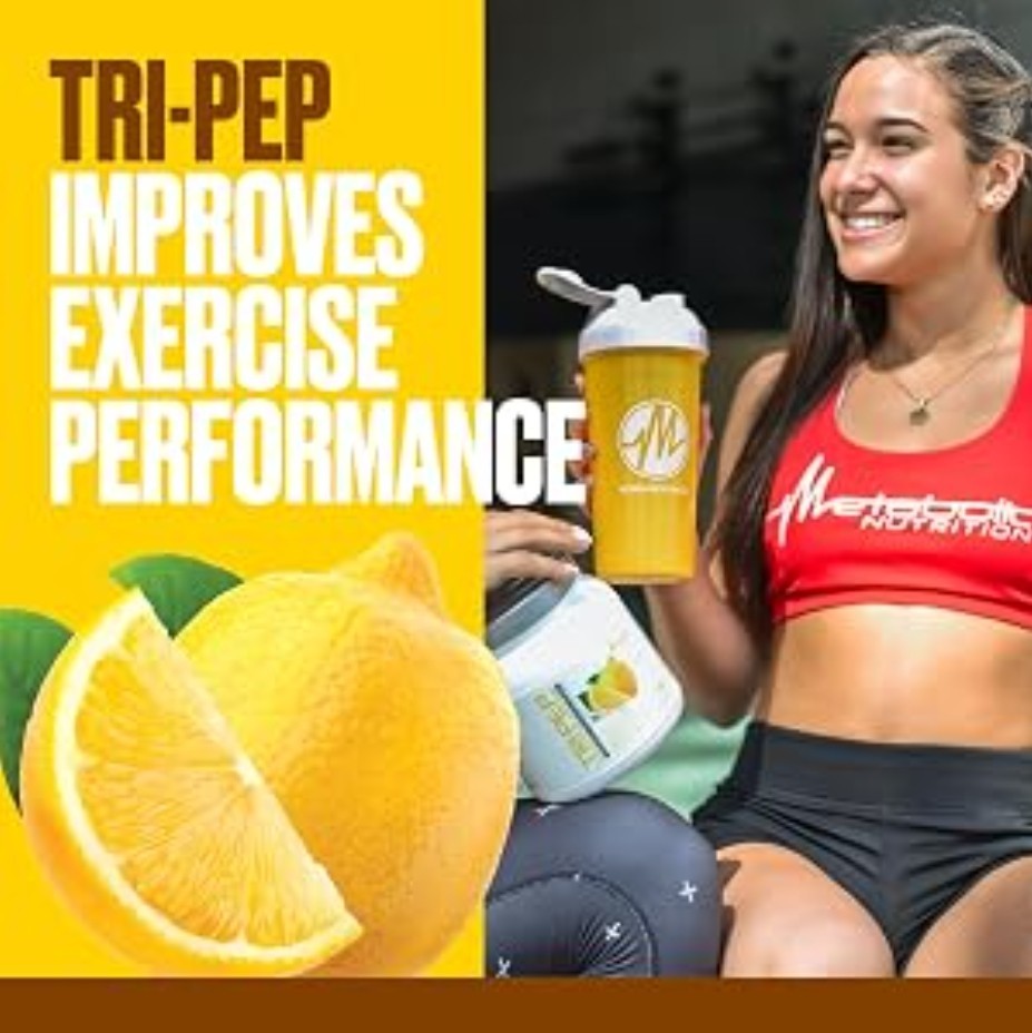 Metabolic Nutrition TRI-PEP BCAA 15oz Size (40 Serv) Natural Lemon BEST BY 11/26