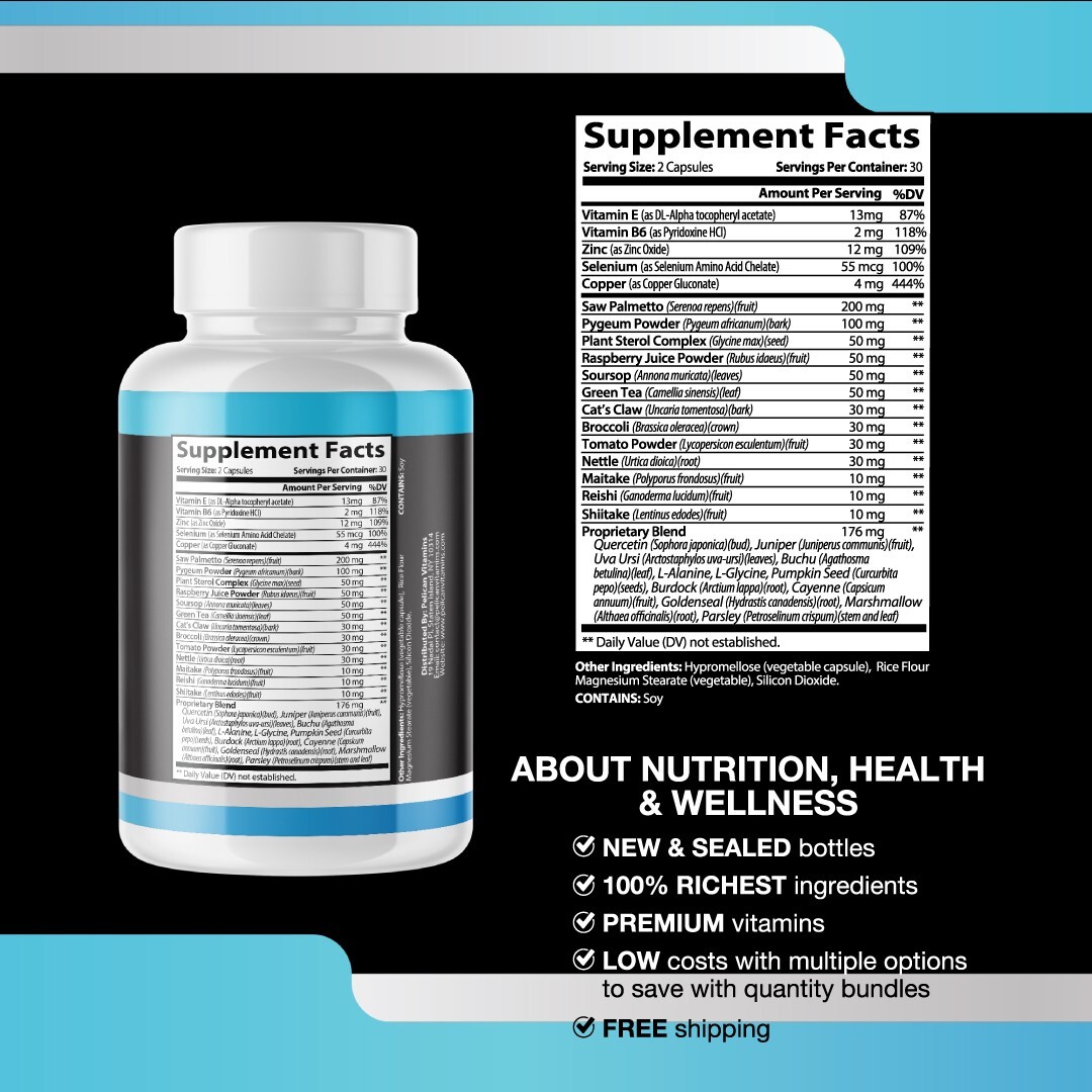 FlowFlex – Prostate Support- 2 Bottles- 120 Capsules