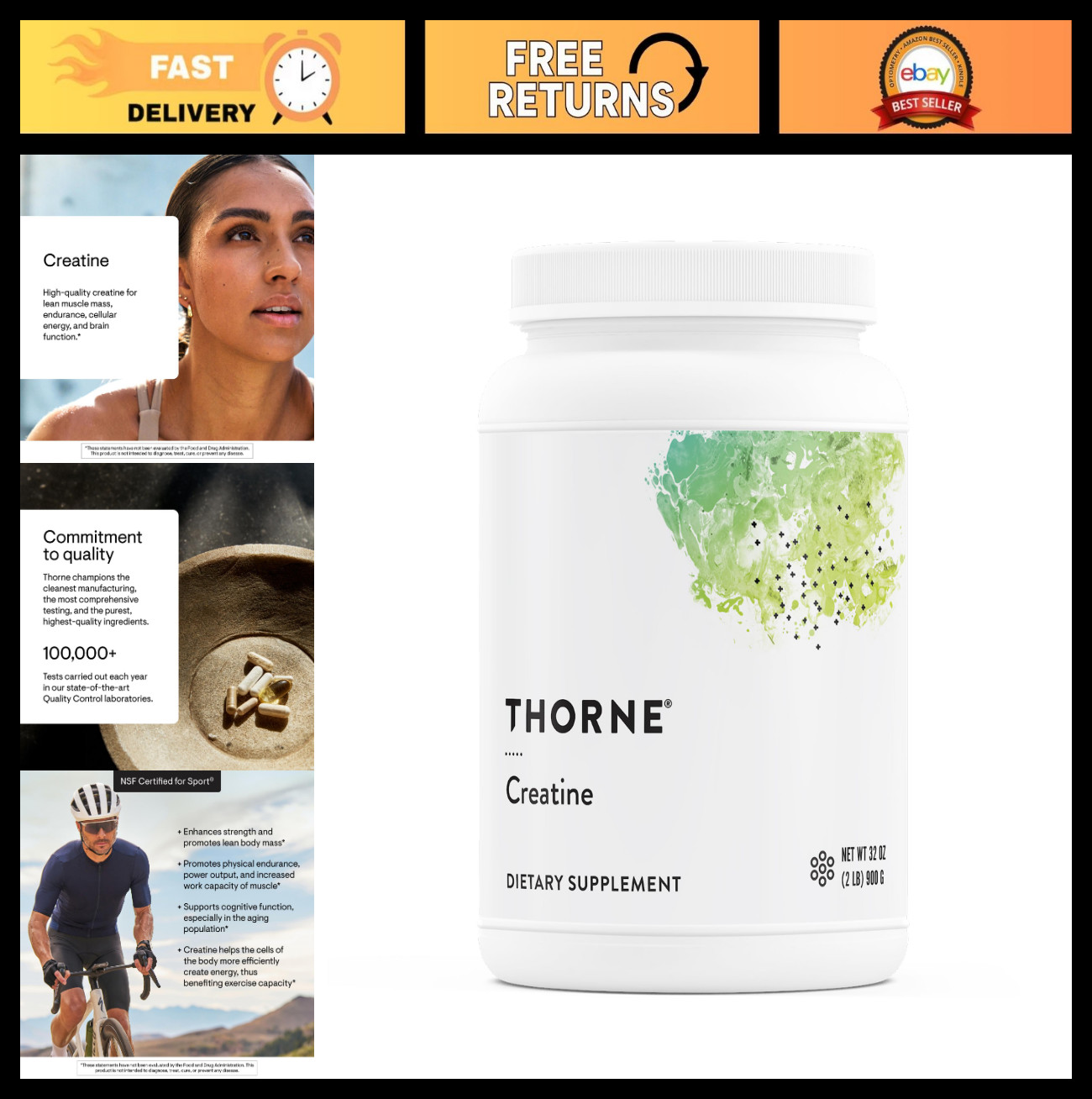 Micronized Creatine Monohydrate Powder – Muscle & Cognitive Support – Unflavored