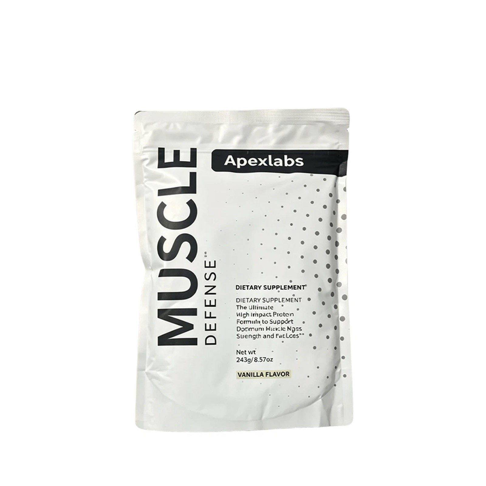 Muscle Defense Dietary Supplement, Vanilla – 8.57 oz – New