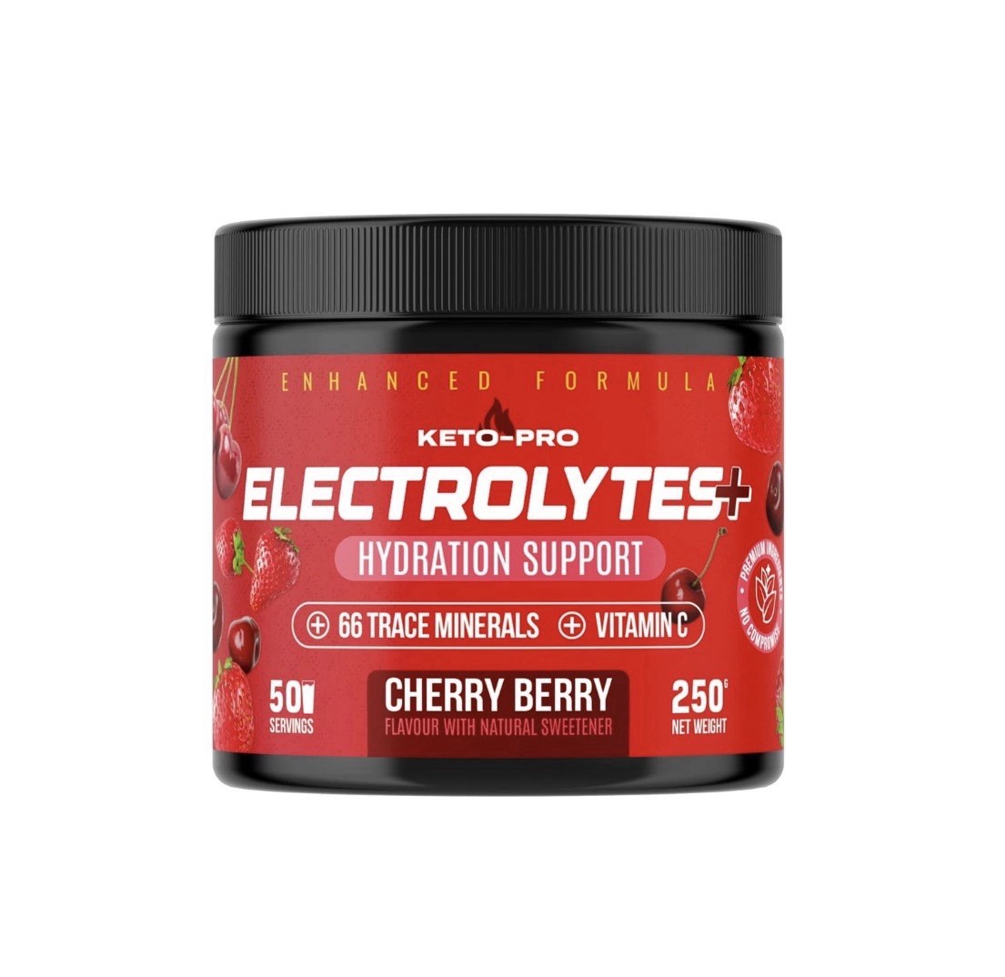 Keto-Pro Electrolytes 250g 50 Servings Cherry Berry