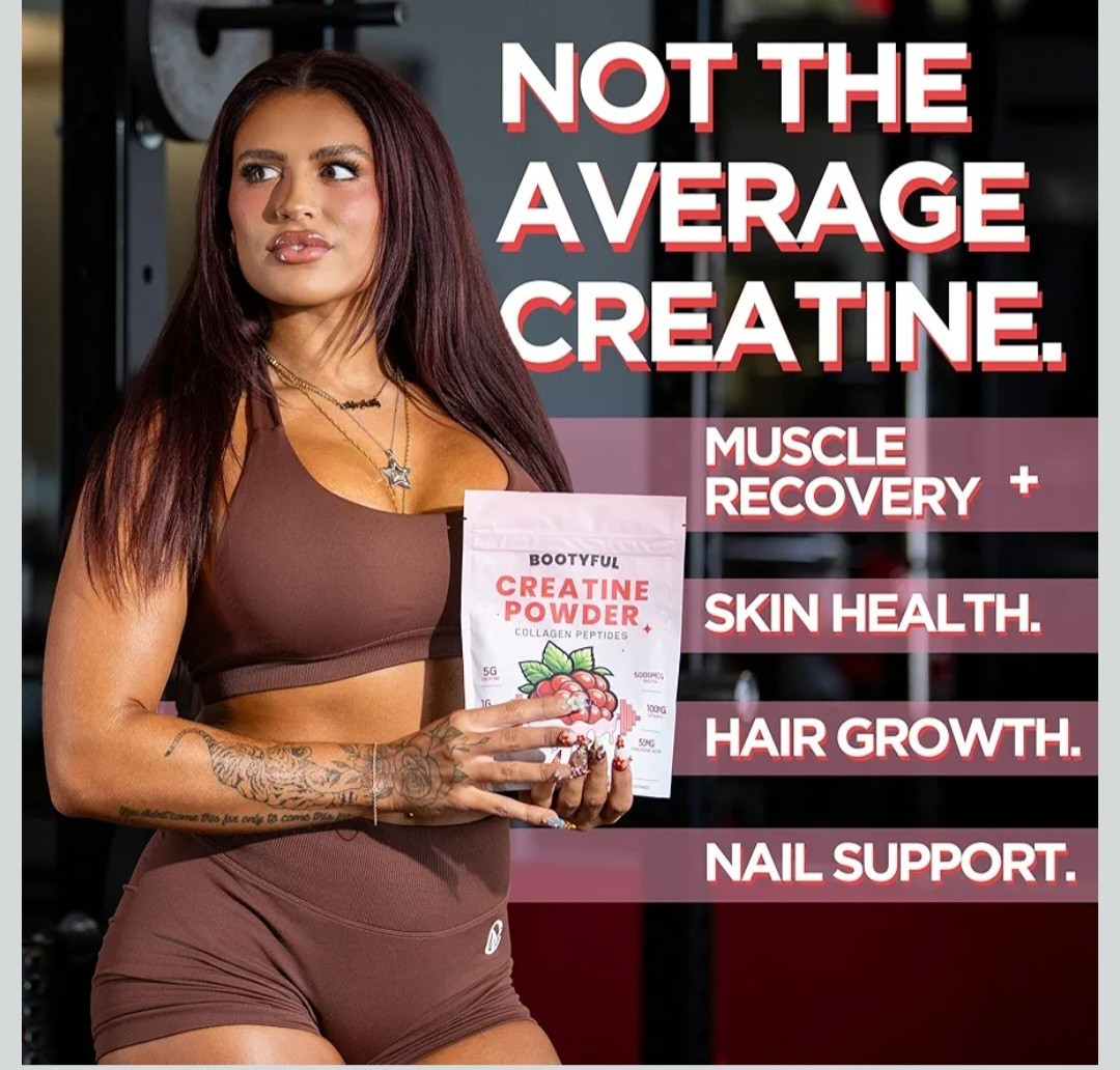 Bootyful Creatine for Women | Booty Builder | Raspberry Lemonade | 30 Servings