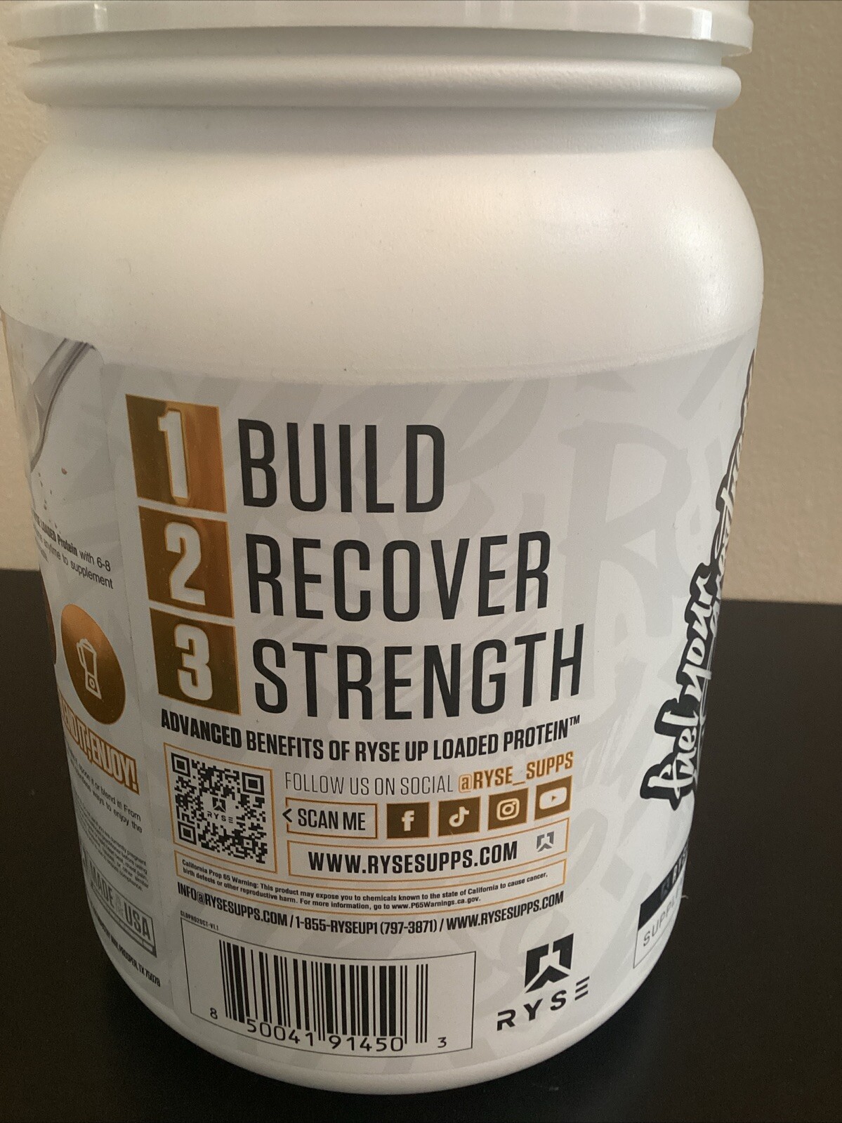 RYSE Loaded Protein Drink Mix ~ 23.7 Oz ~ Cinnamon Toast Flavor ~ EXP 02/2027