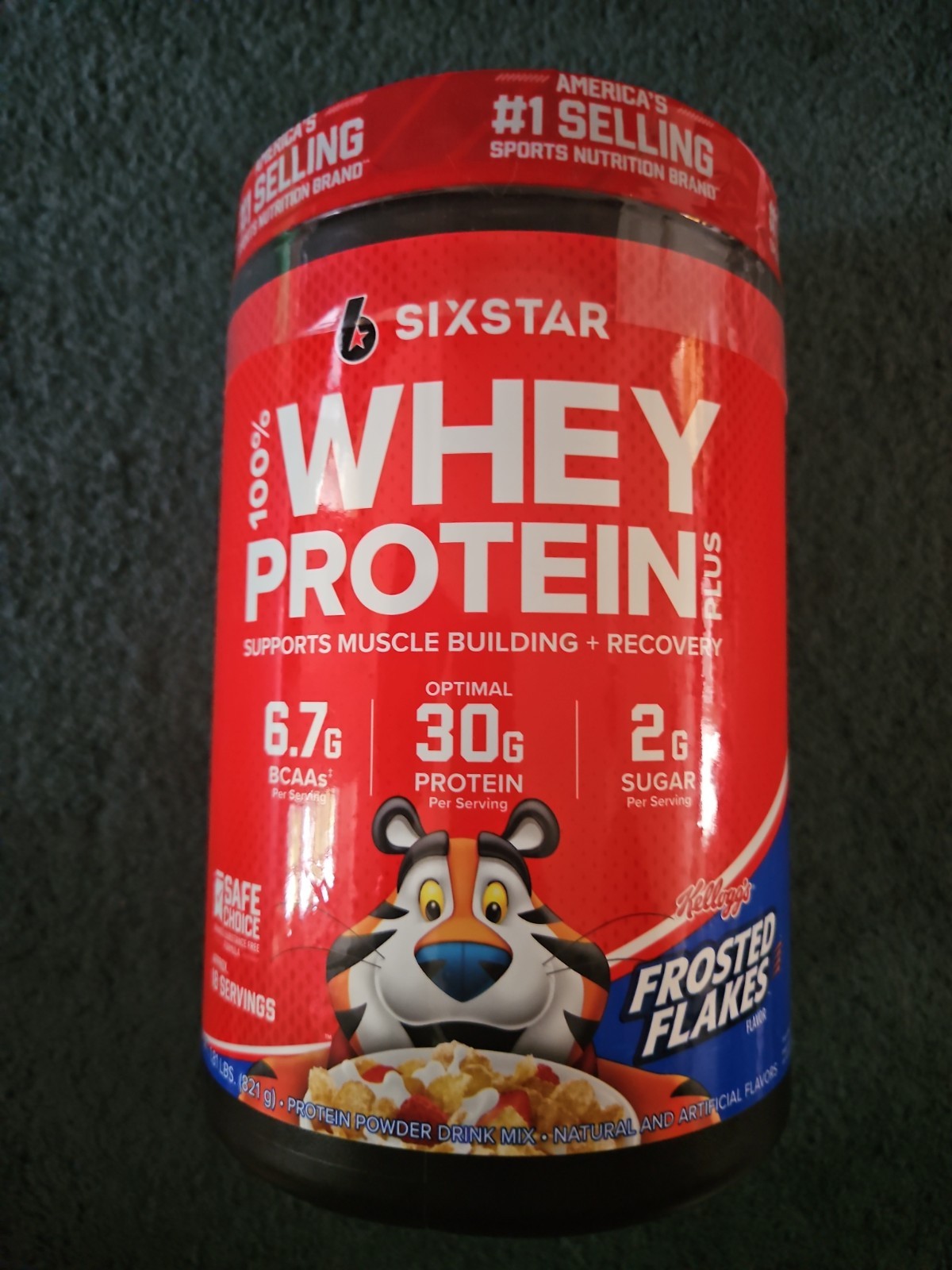 Six Star 100% Whey Protein Plus Kelloggs Frosted Flakes 1.81 lbs EXP 12-9-28
