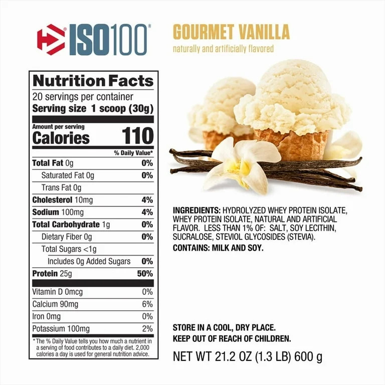 Dymatize ISO100 Hydrolyzed Whey Isolate Protein Powder