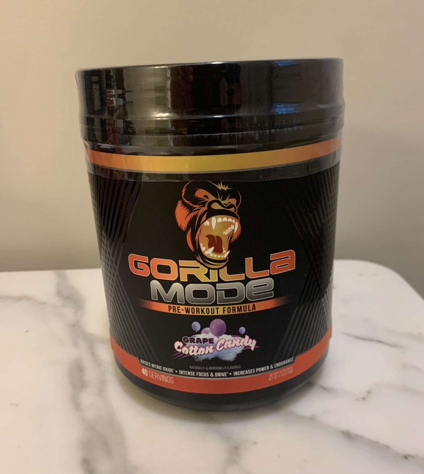 Gorilla Mind Gorilla Mode Preworkout Powder Grape Cotton Candy – 40 Servings