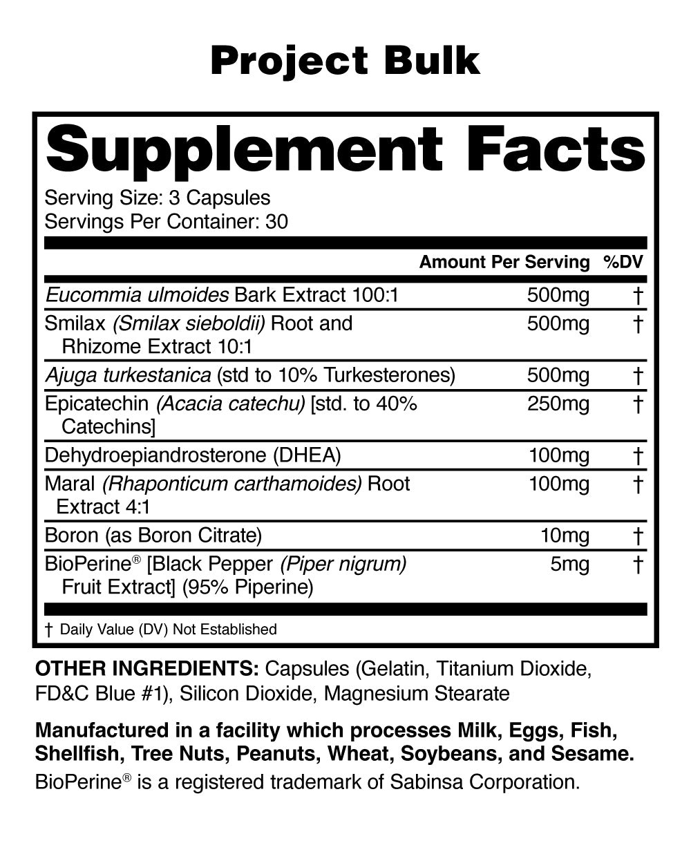 ANABOLIC WARFARE PROJECT BULK Muscle Gains Power Strength Mass Recovery 90 Caps