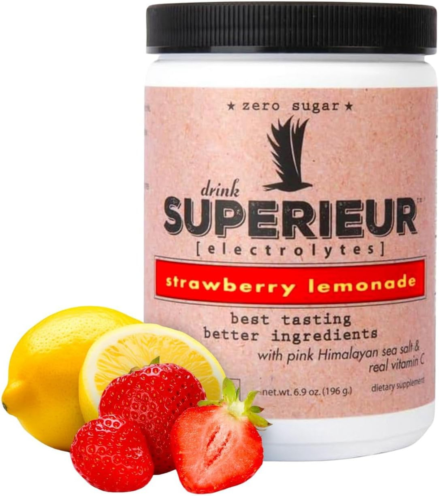 Sea Mineral Electrolyte Powder Strawberry Lemon 70 Servings Plant Based Vegan