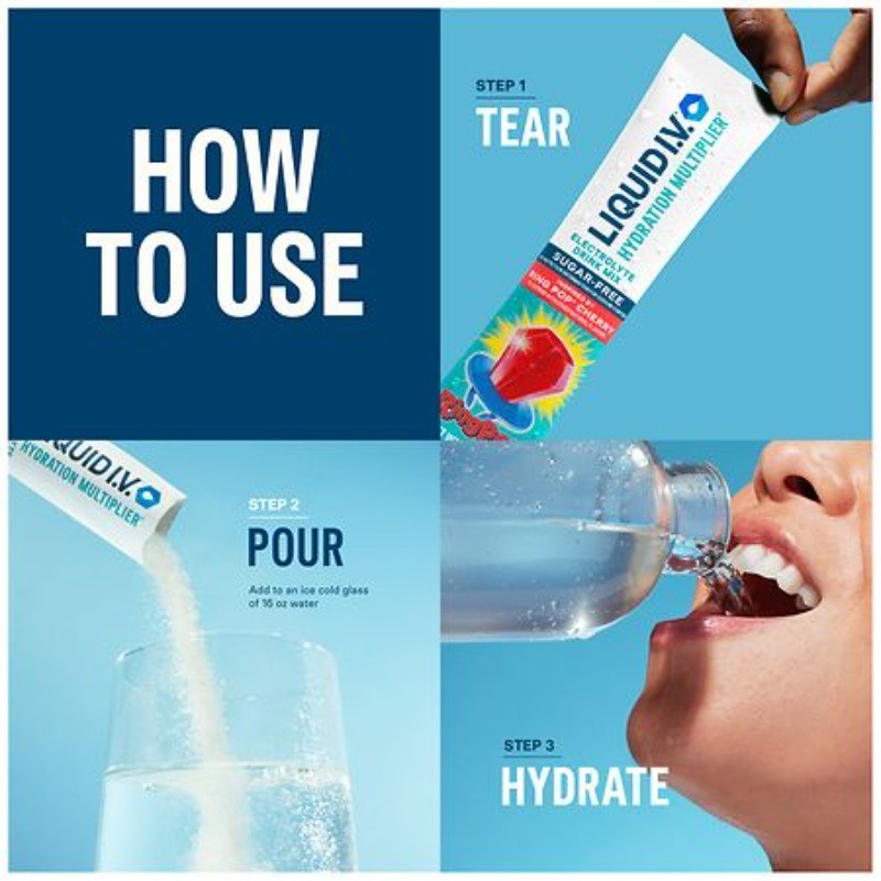 Hydration Multiplier – Sugar Free Electrolyte Drink Mix Ring Pop Cherry 0.45 oz