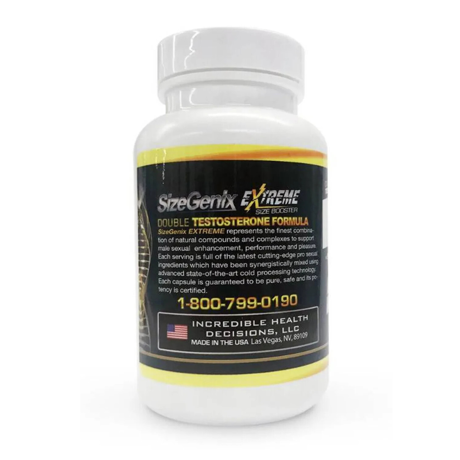 1x SizeGenix Men’s Health Supplement 1 Month Supply Boost Energy US Shipping New